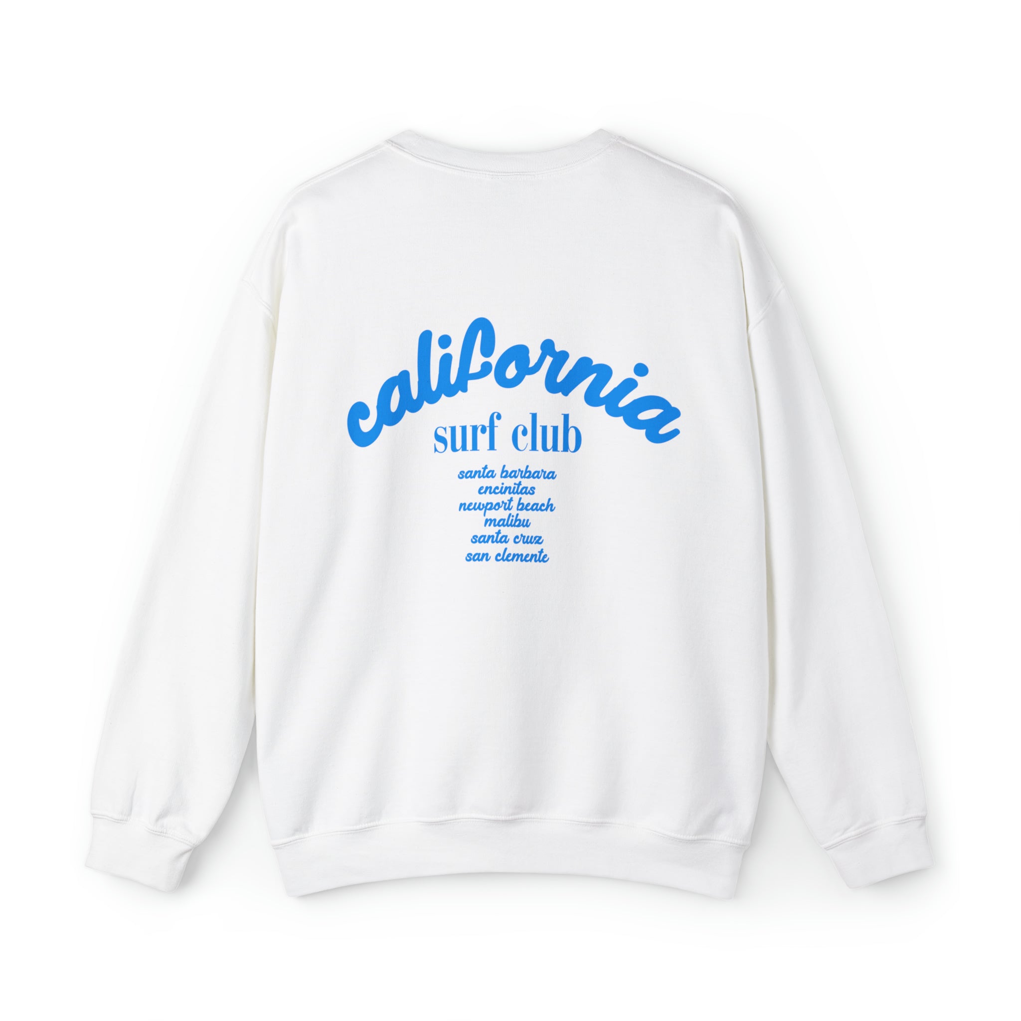 Best Quality of California Surf Club Crewneck Sweatshirt in white