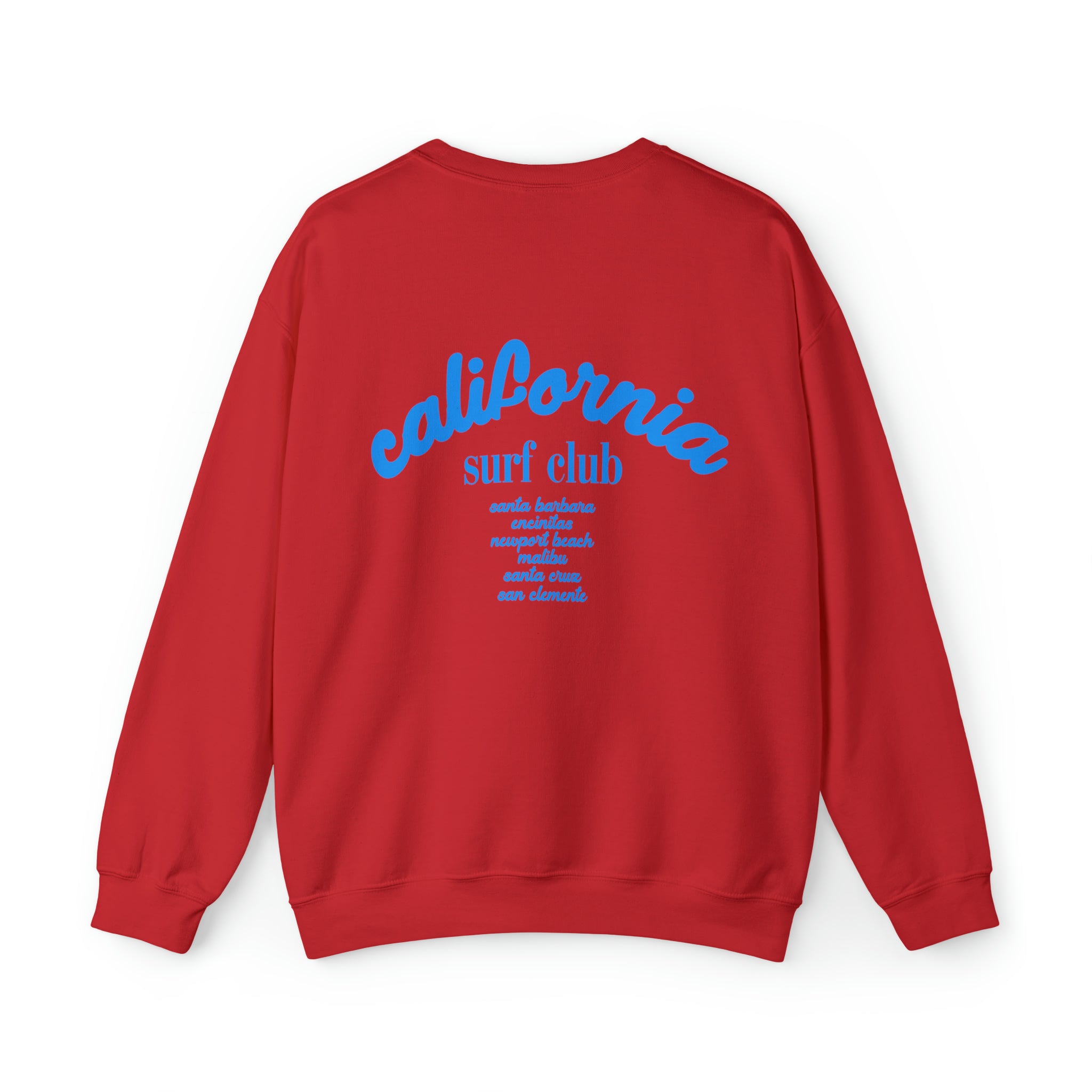 Best Quality of California Surf Club Crewneck Sweatshirt in red