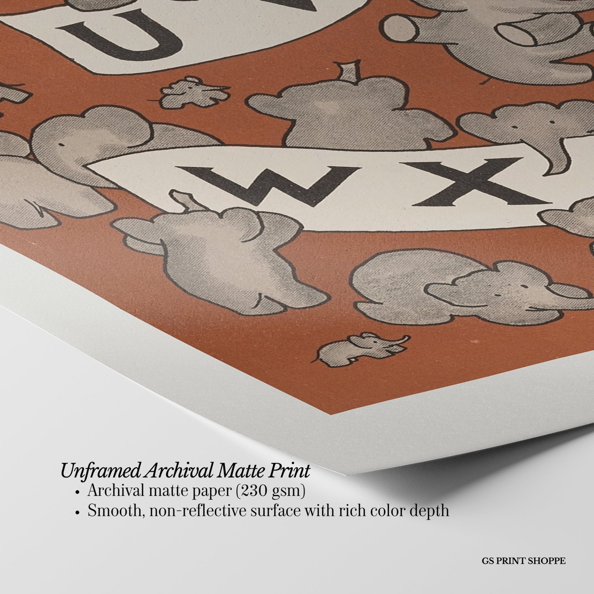 Babar Alphabet Two Vertical Art Print