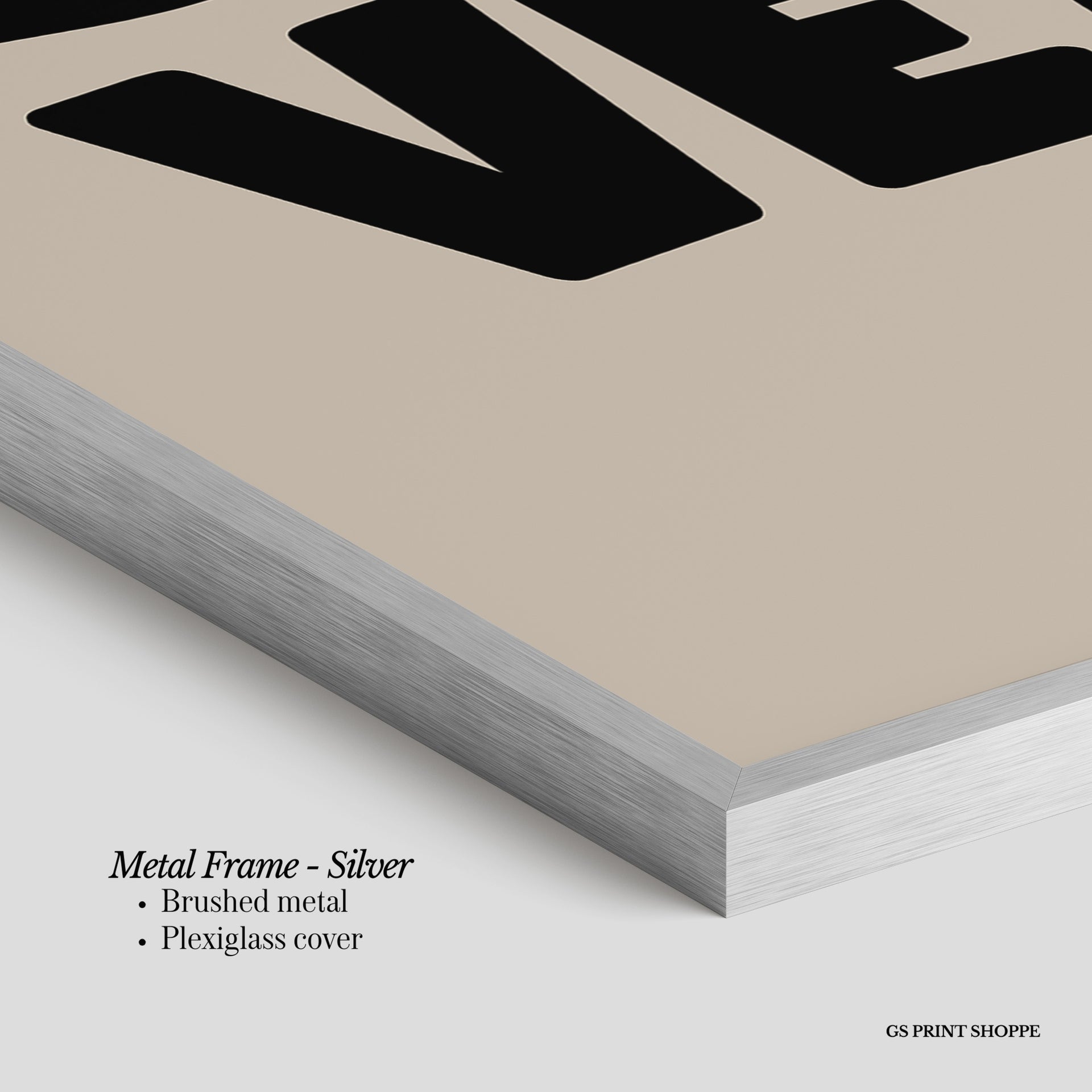 Denver Beige Vertical Art Print