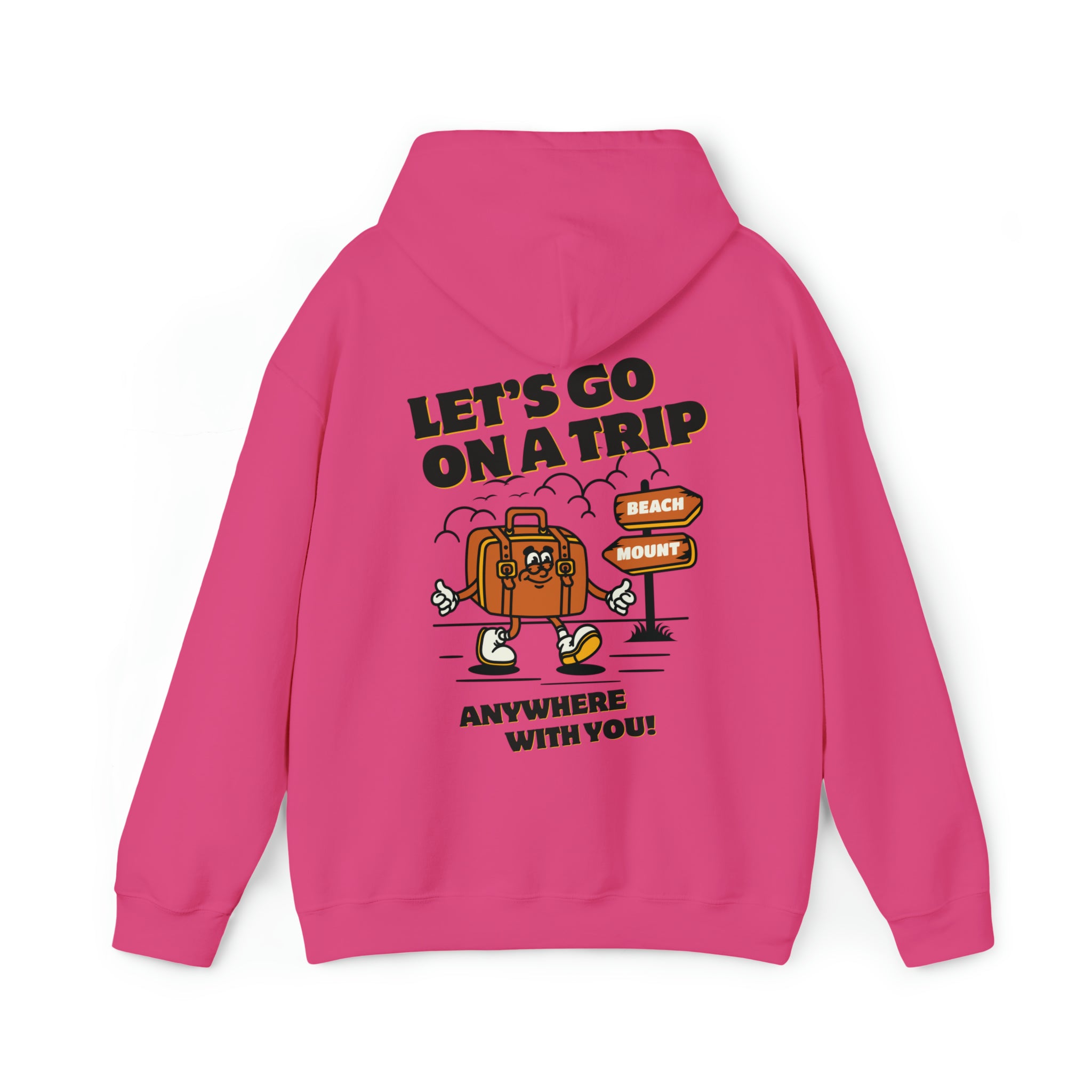 Let's Go on a Trip Cute Cartoon Hoodie Sweatshirt