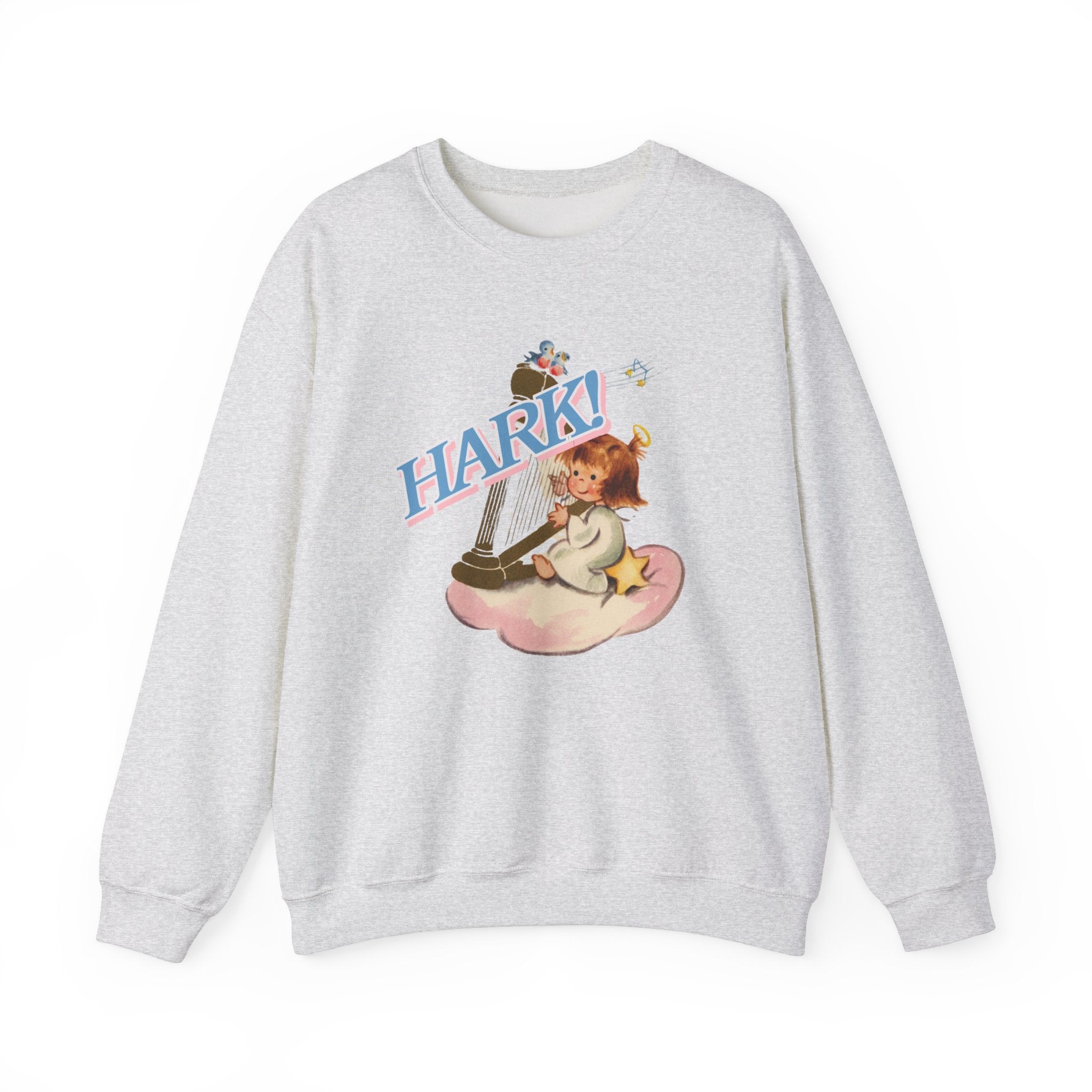 Hark! Angel Holiday Gildan Crewneck Sweatshirt