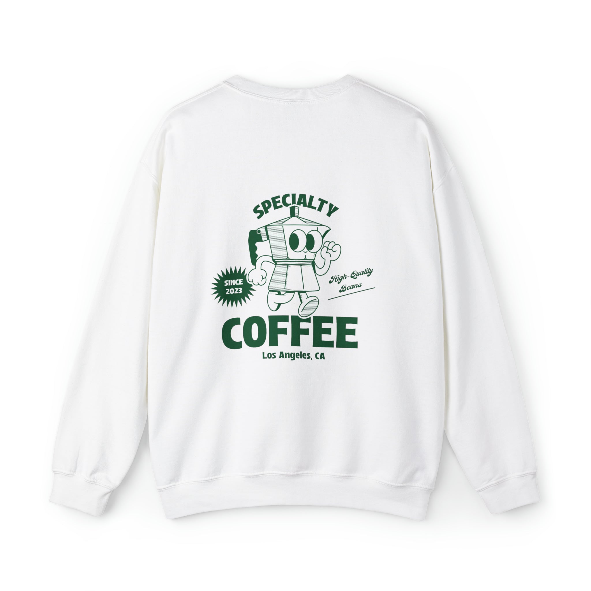 Coffee Cartoon Crewneck Sweatshirt by GS Print shoppe