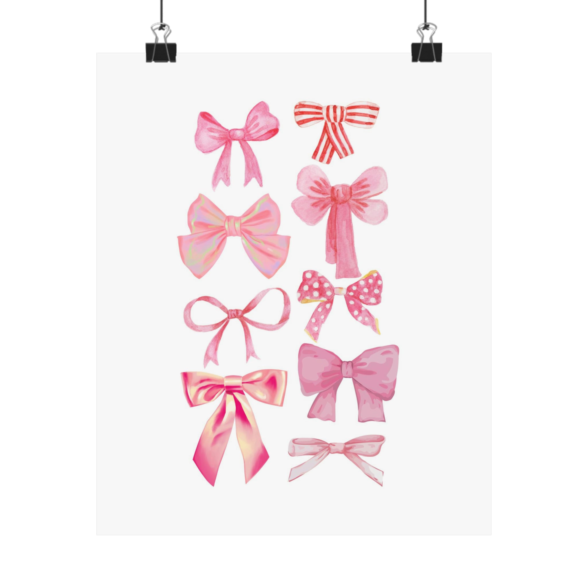 Pink Bows Physical Poster