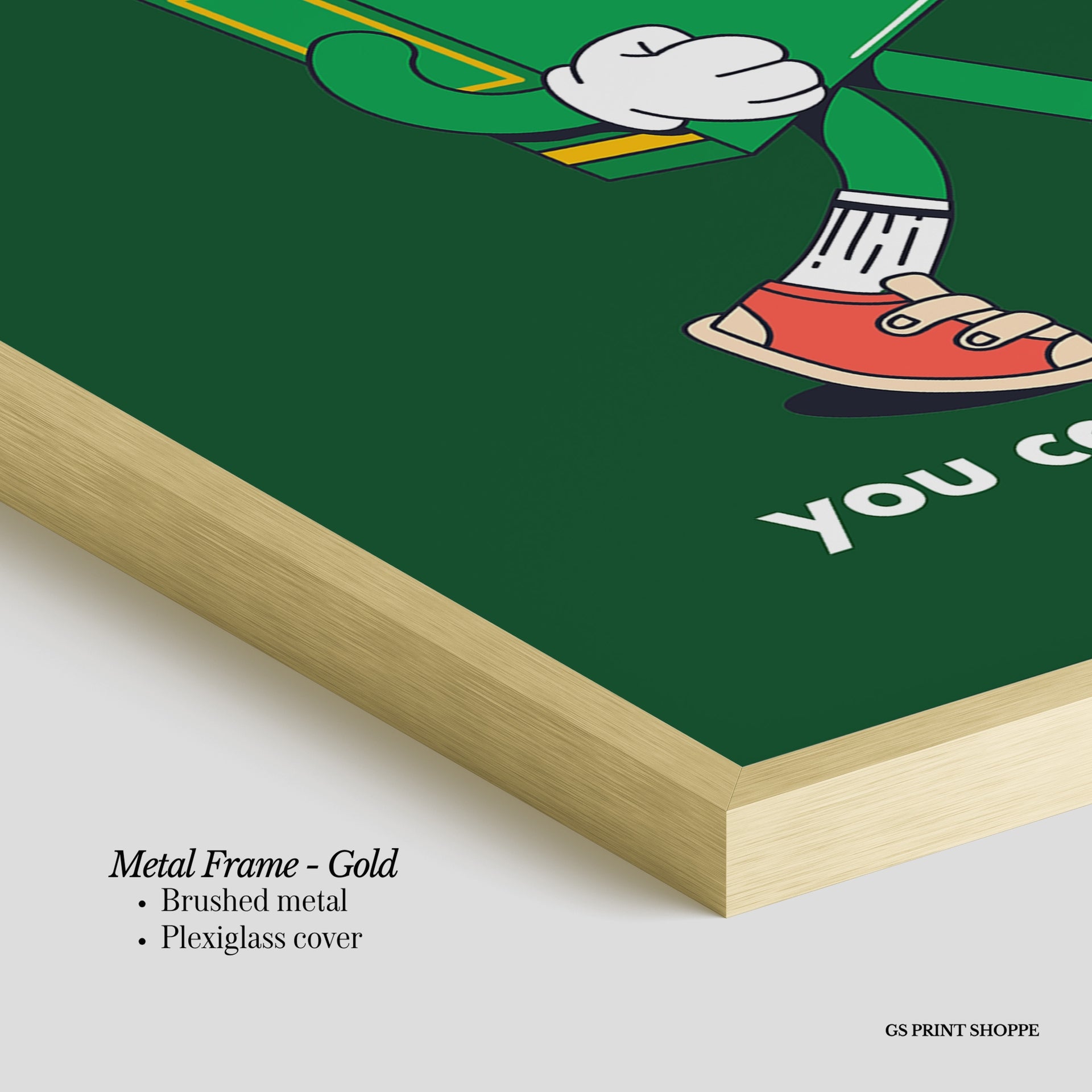 Booked and Busy Cartoon Vertical Art Print - Green