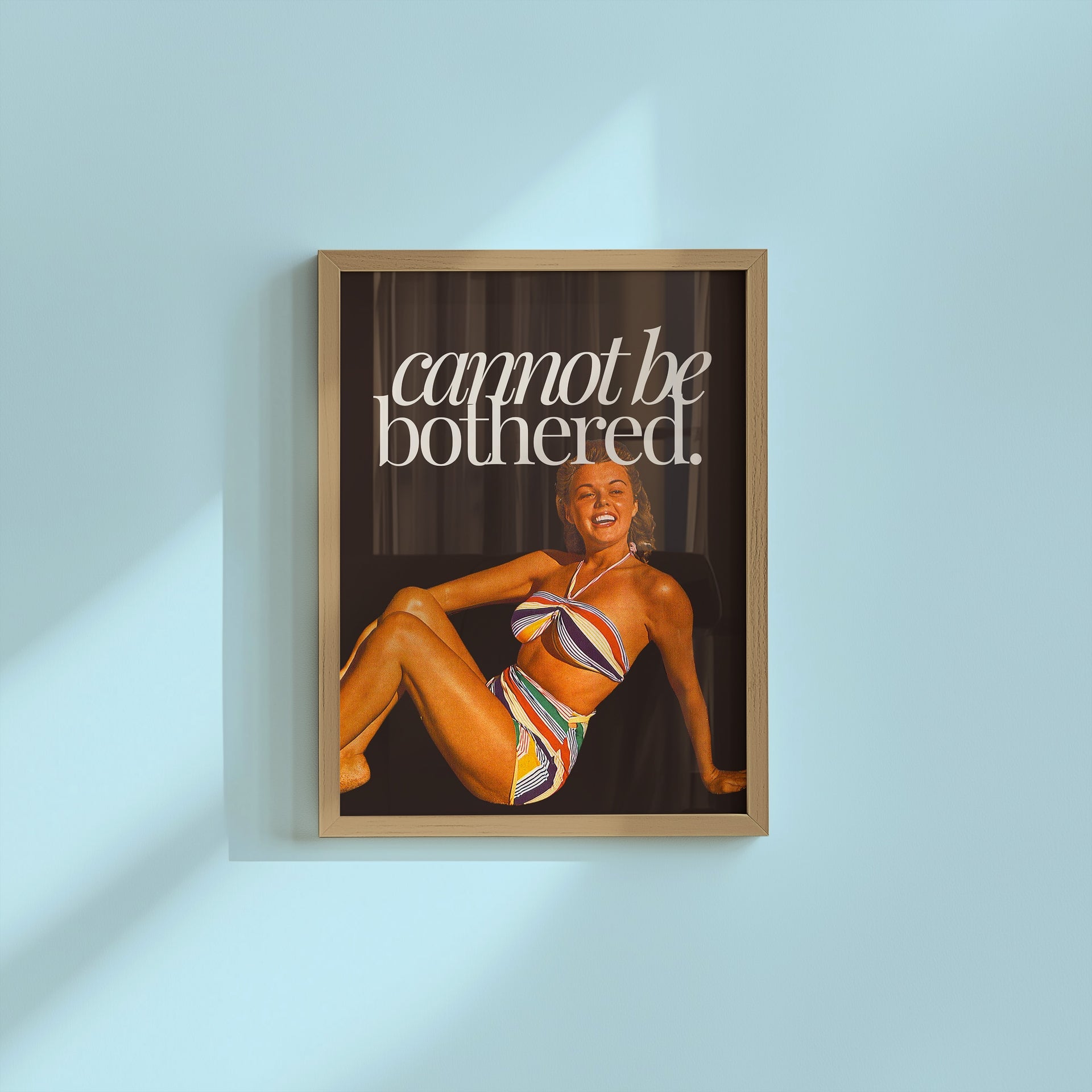 Cannot Be Bothered Vertical Art Print