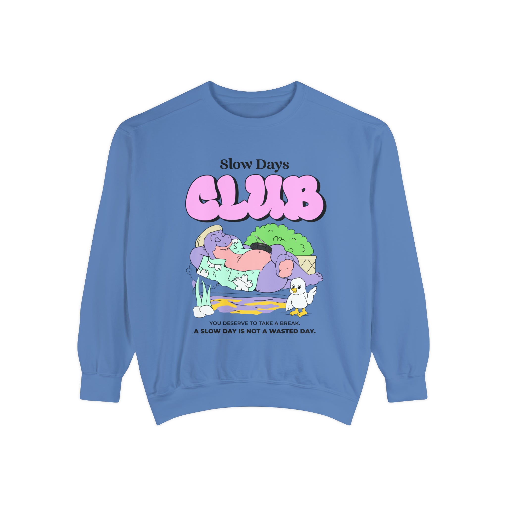 Slow Days Club Comfort Colors Crewneck Sweatshirt