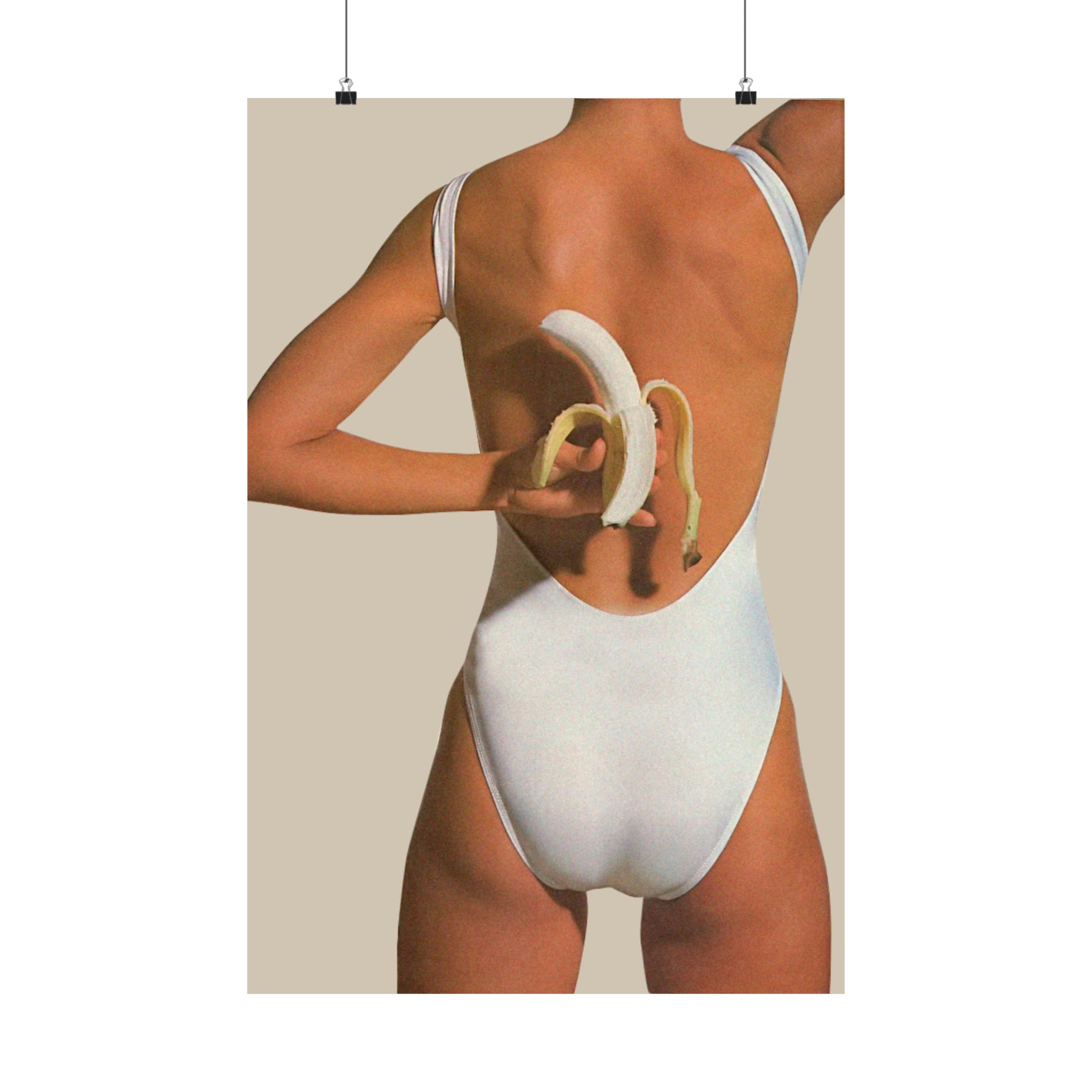 Banana Swimsuit Vintage Physical Poster