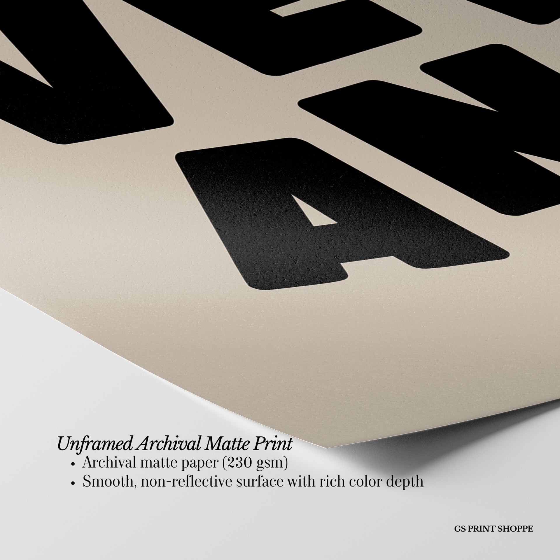 Cleveland Beige Vertical Art Print
