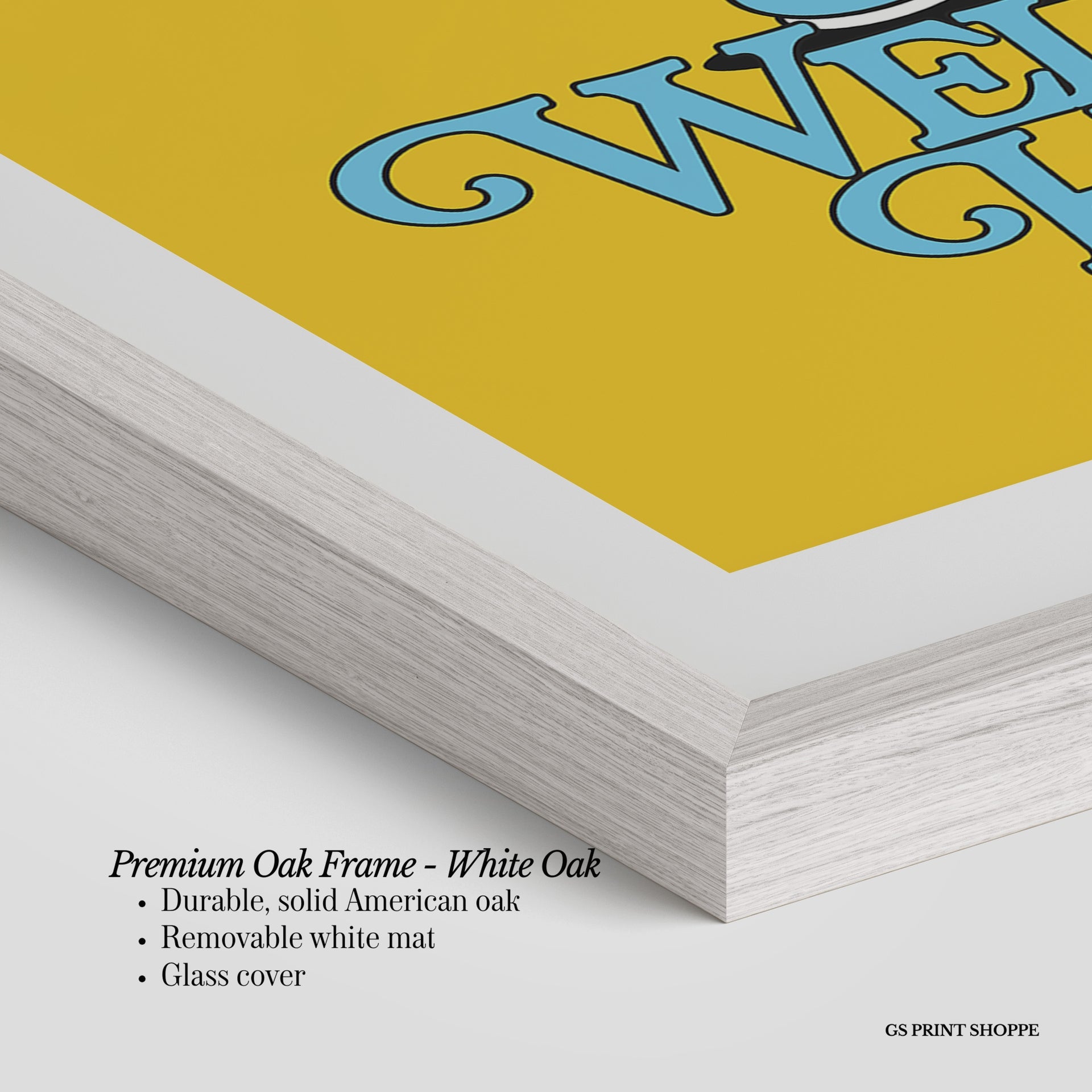 You Are Welcome Here Vertical Art Print - Yellow