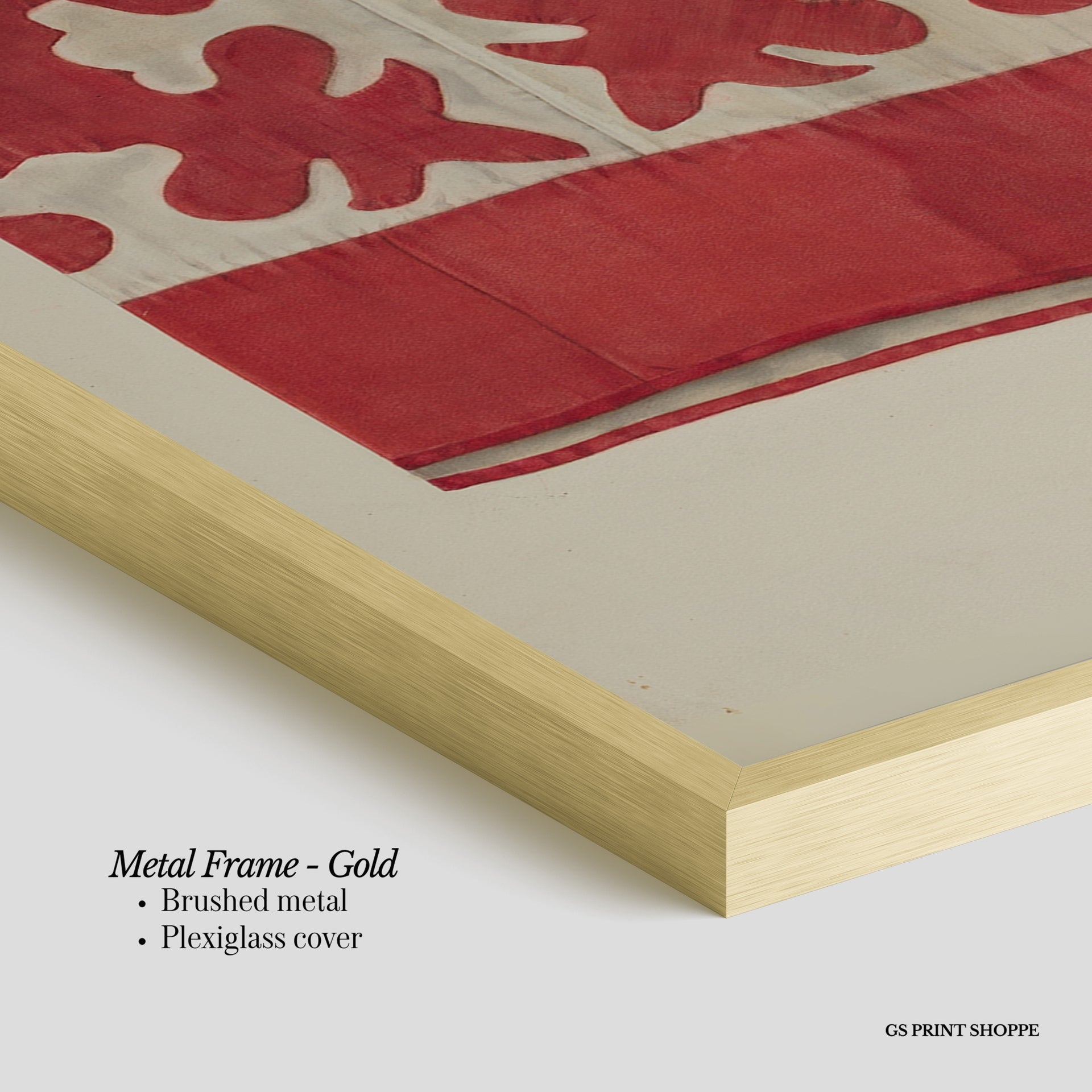 Red Quilt Vertical Art Print
