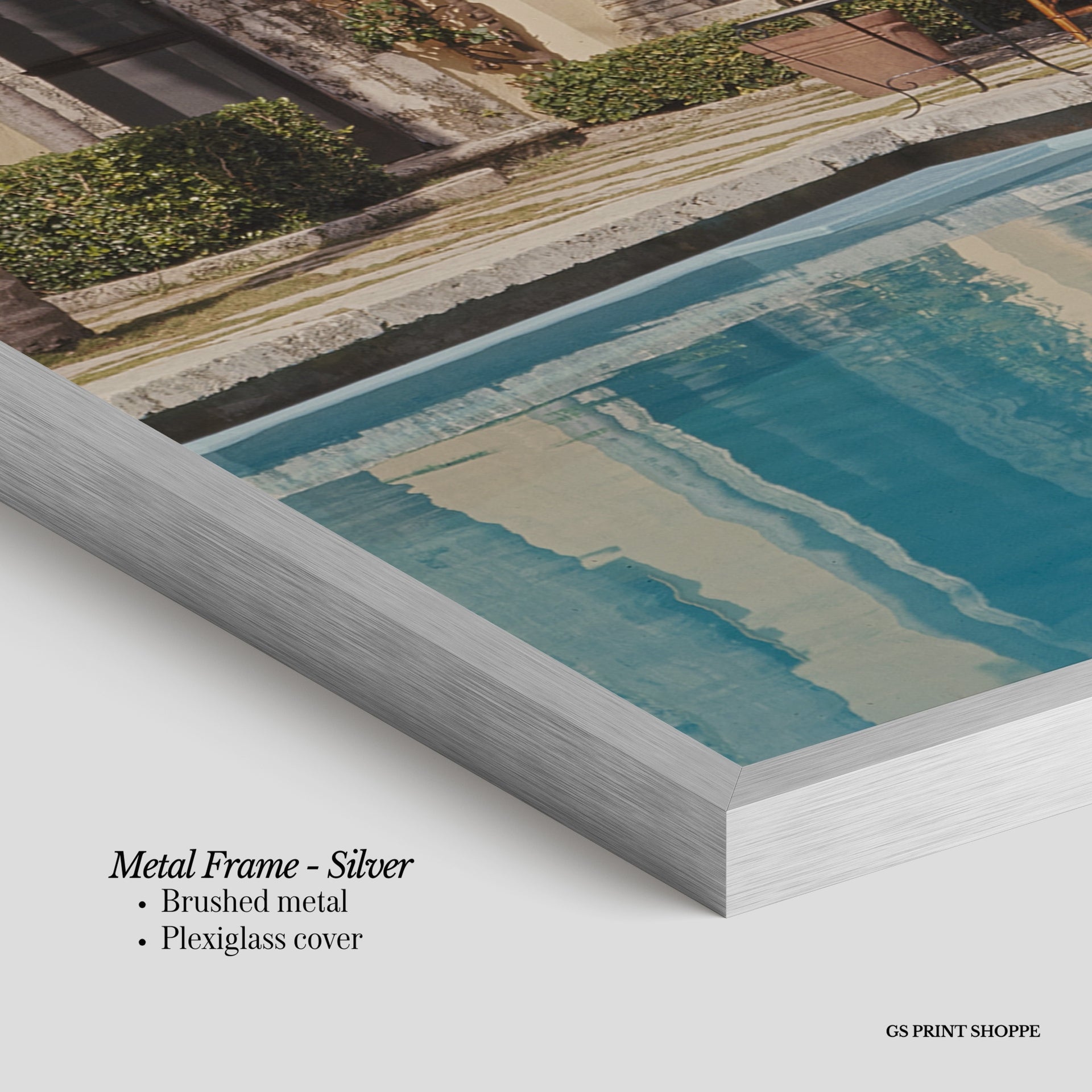 Villa Poolside Vertical Physical Art Print