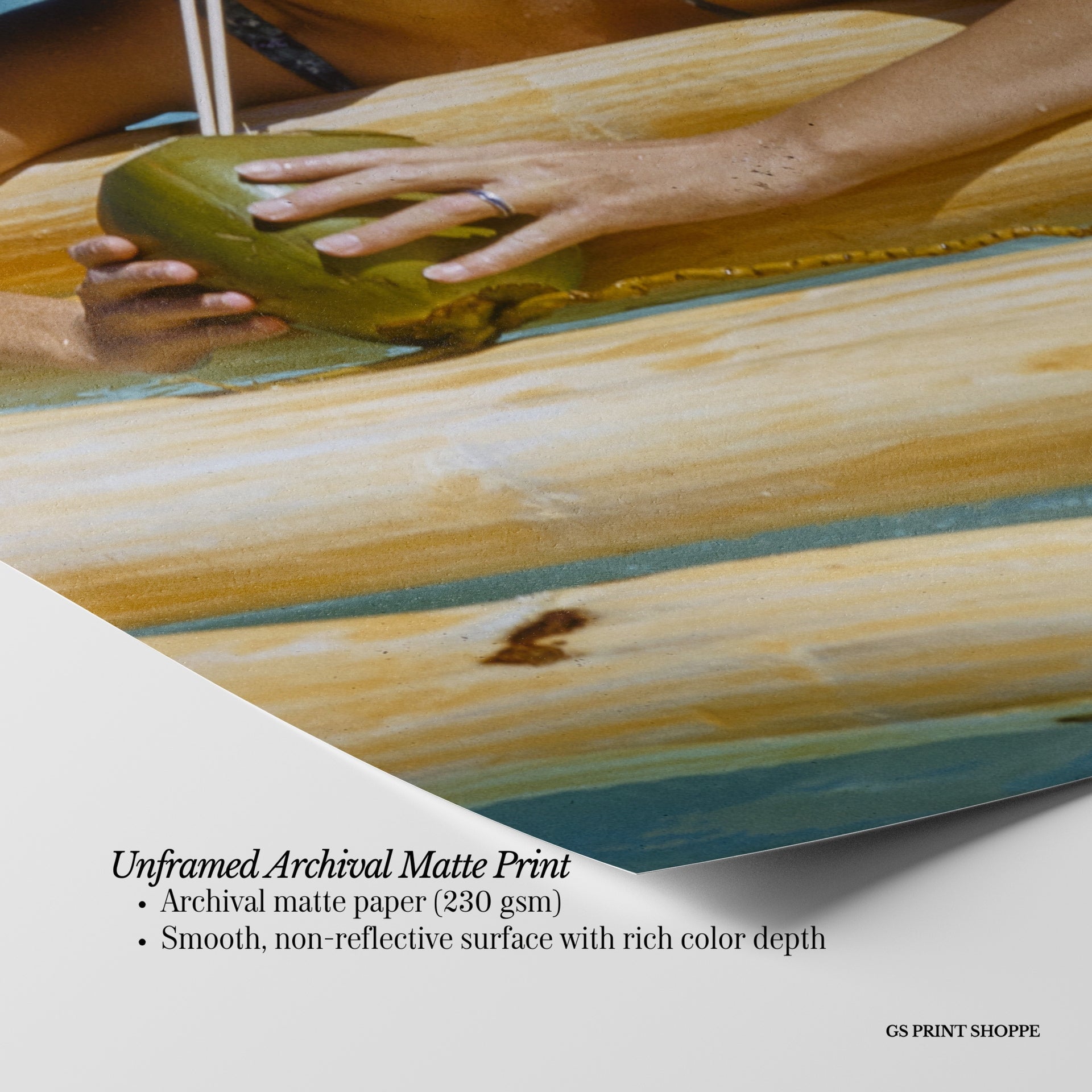 Coconut Raft Vertical Art Print