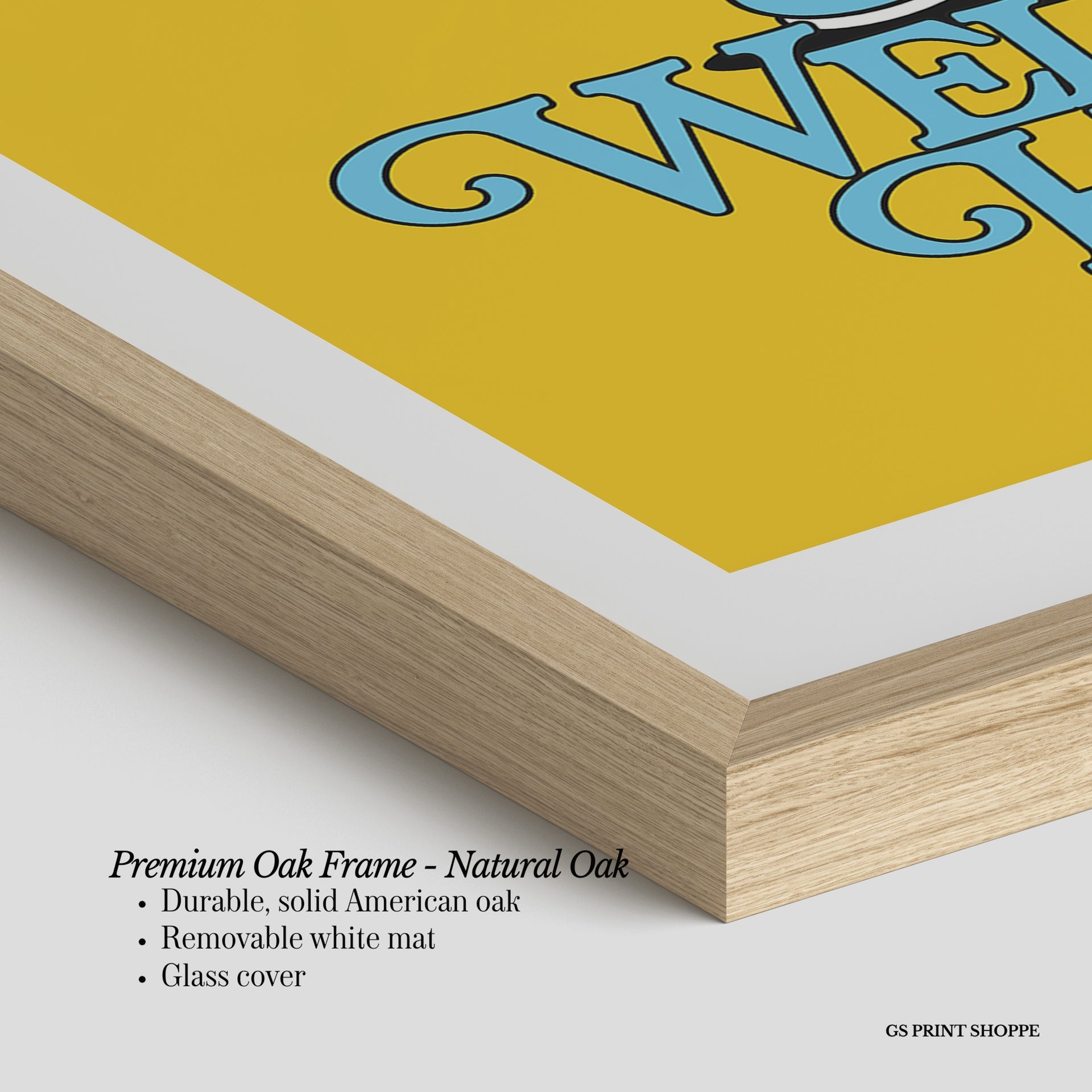 You Are Welcome Here Vertical Art Print - Yellow