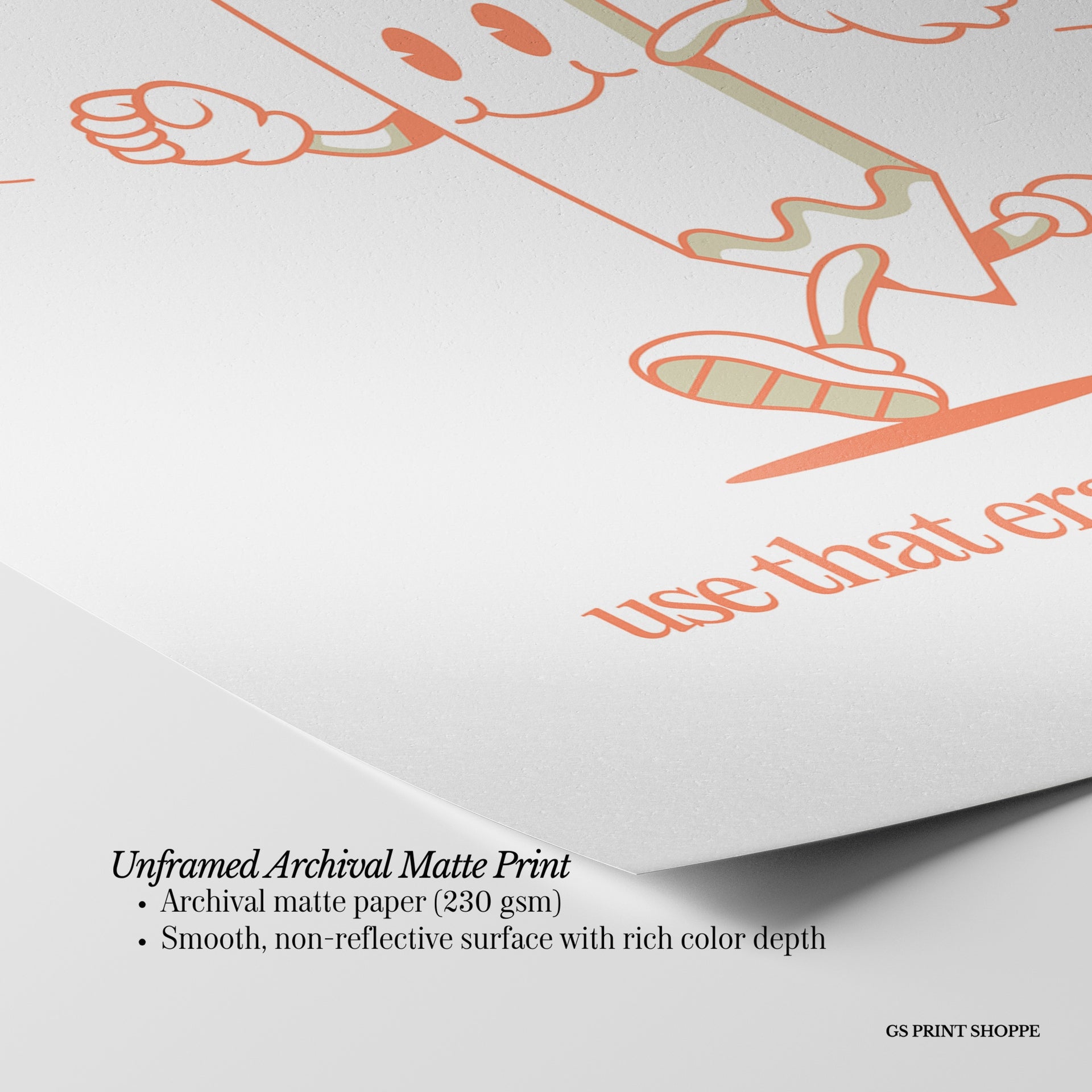 Make Mistakes Vertical Art Print - Orange