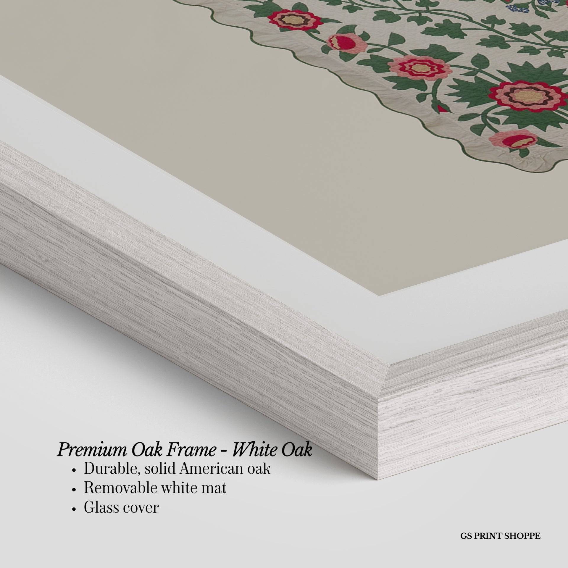 Floral Quilt Horizontal Art Print