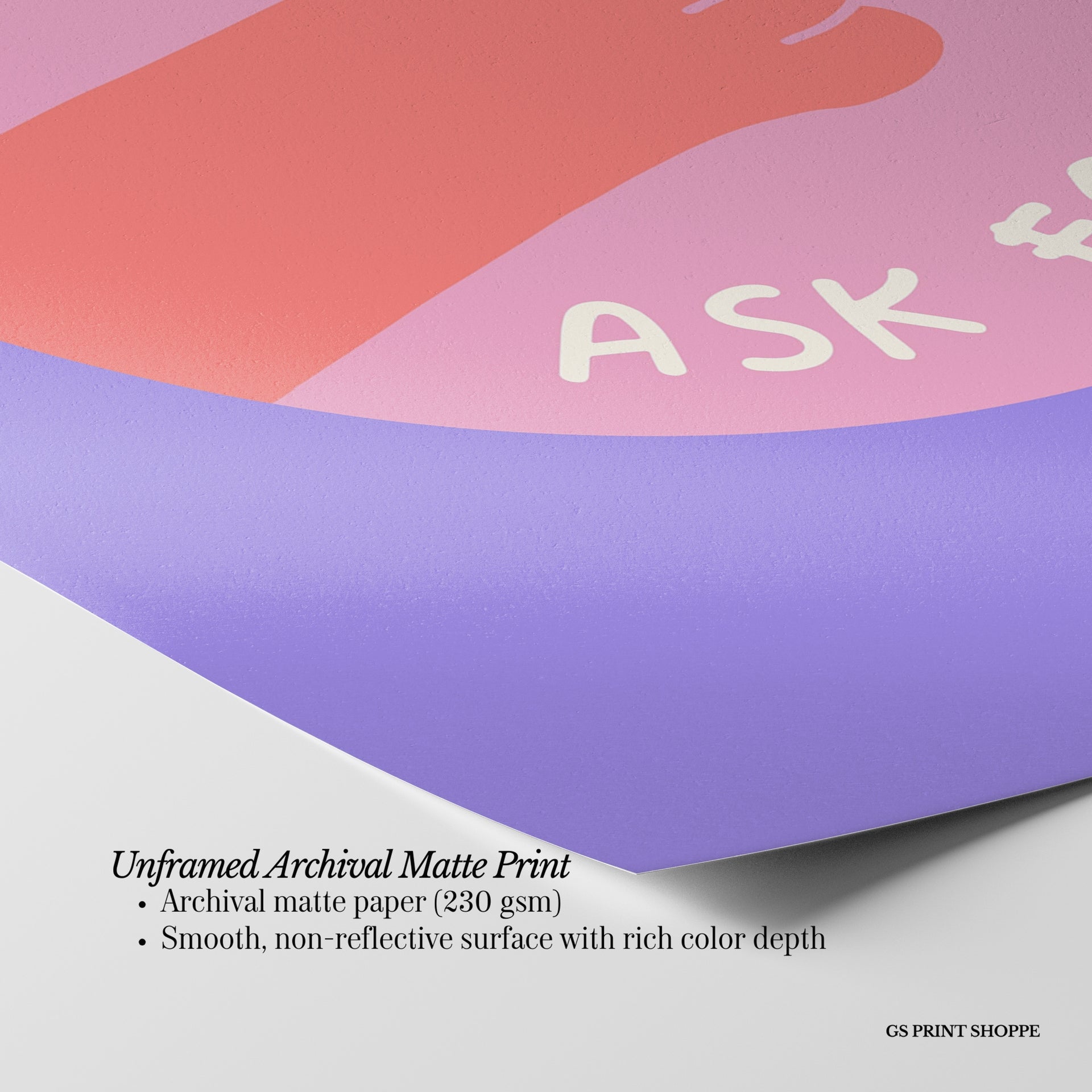 Ask For Help Vertical Art Print