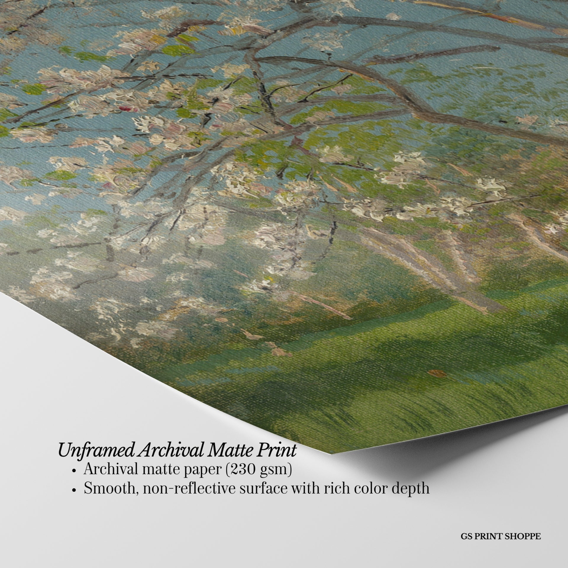 Study of Blooming Trees Horizontal Art Print