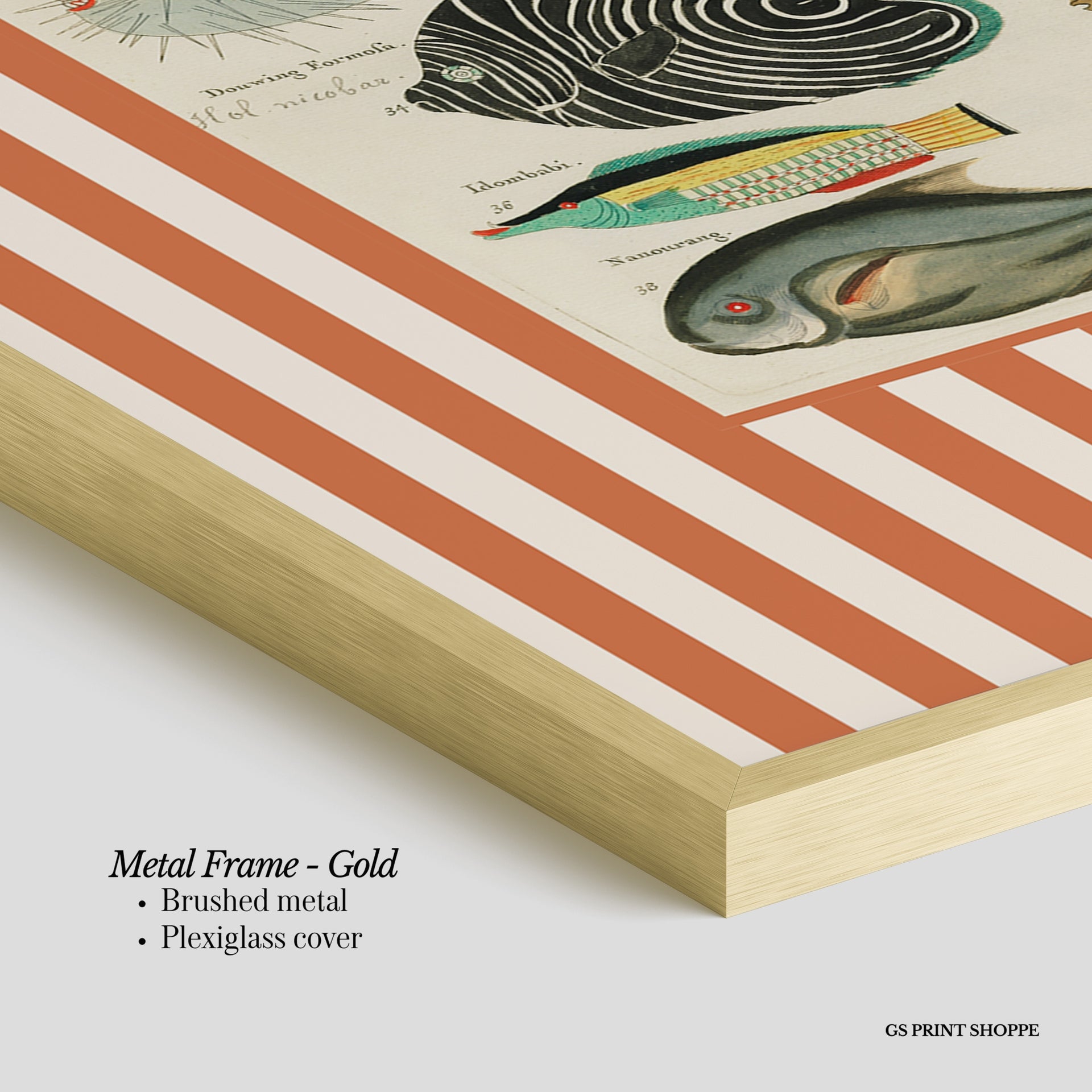 Fish Vertical Vertical Art Print - Red