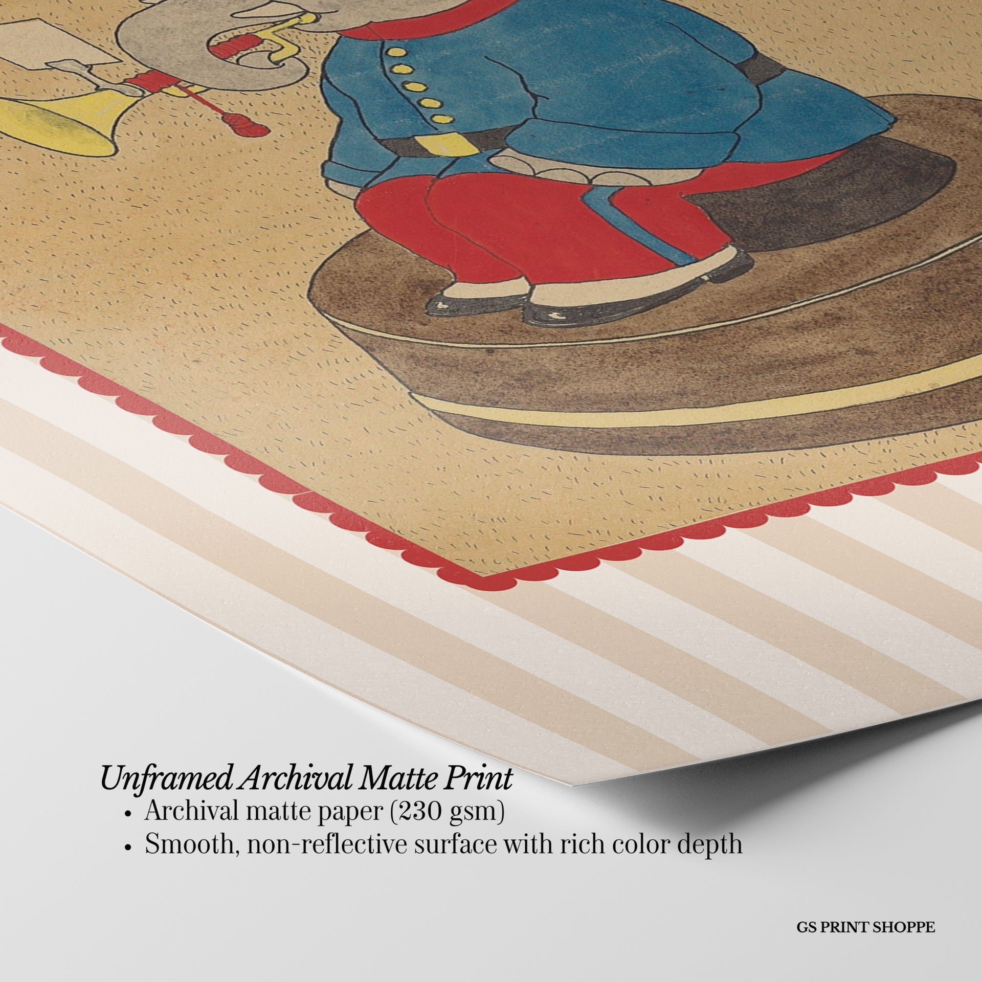 Babar Circus Two Vertical Art Print