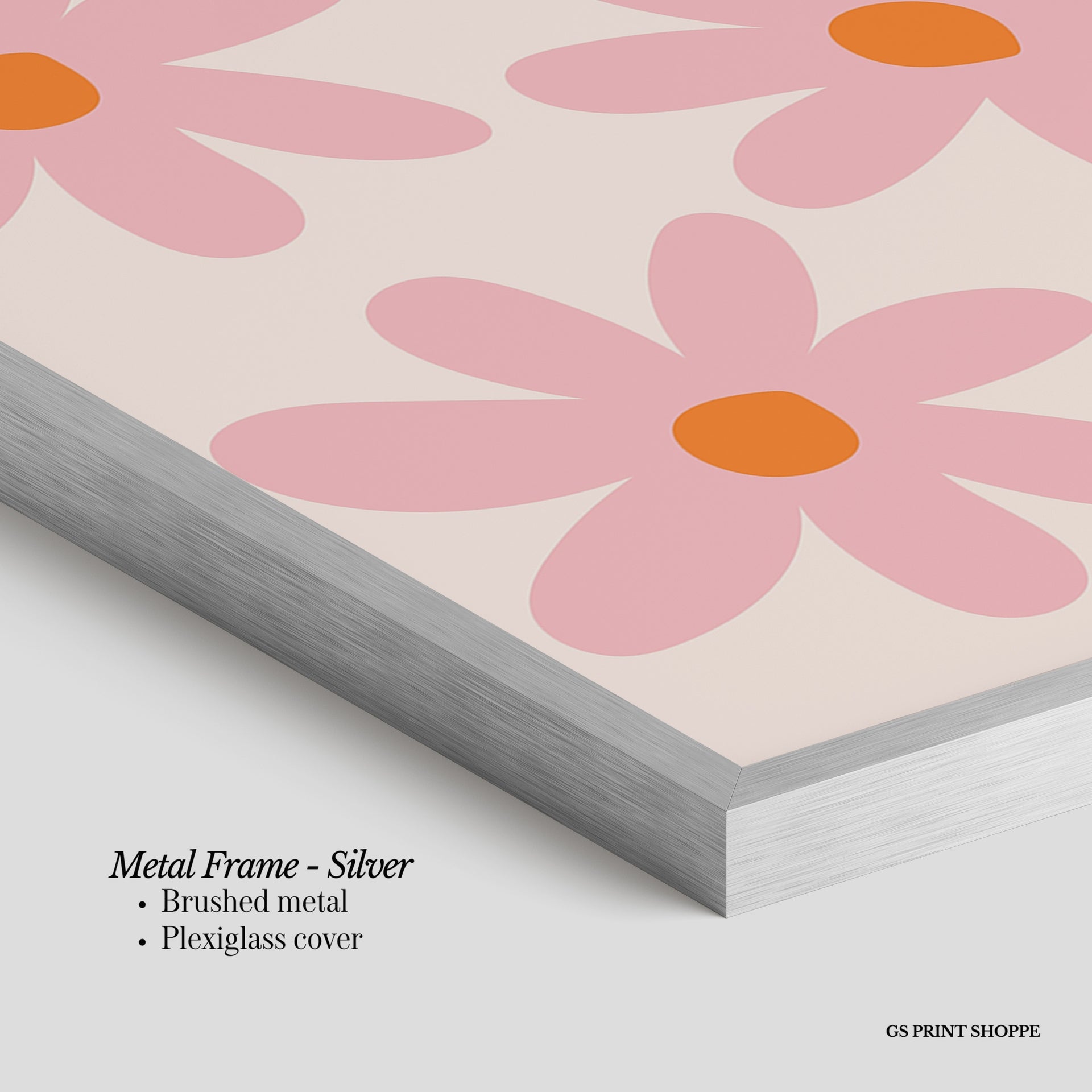 Fun Pink Flowers Vertical Art Print