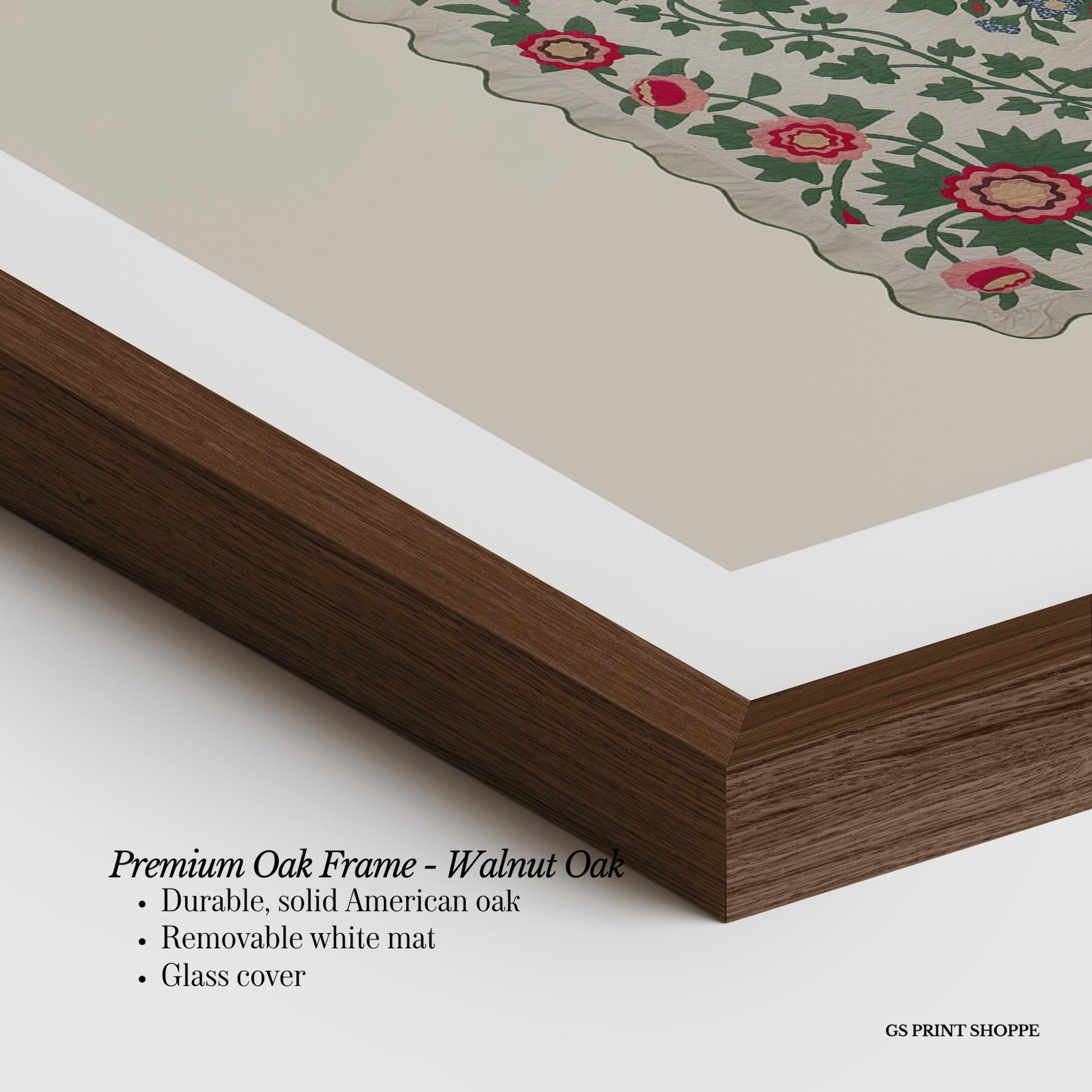 Floral Quilt Horizontal Art Print