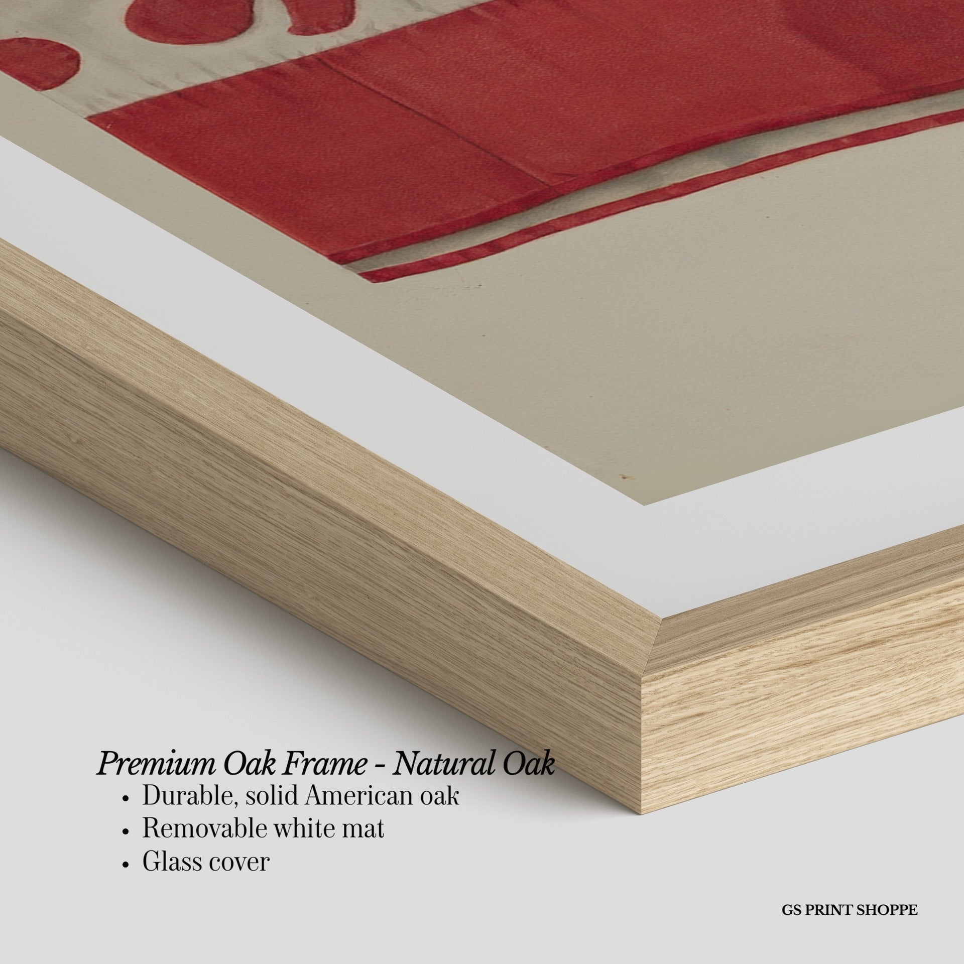 Red Quilt Vertical Art Print
