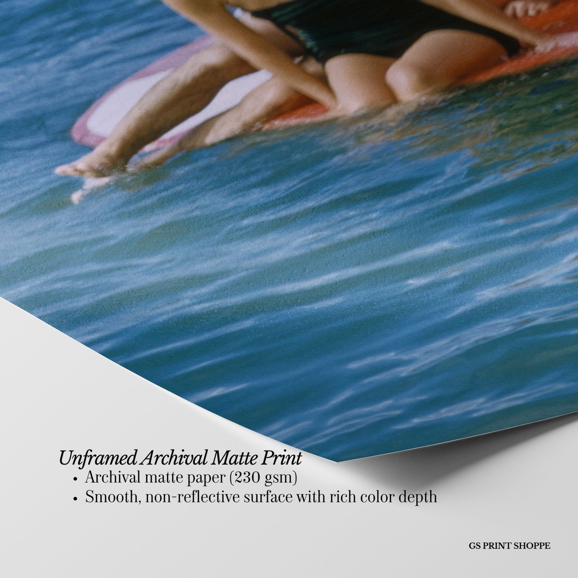 Ocean Surfboard Horizontal Art Print