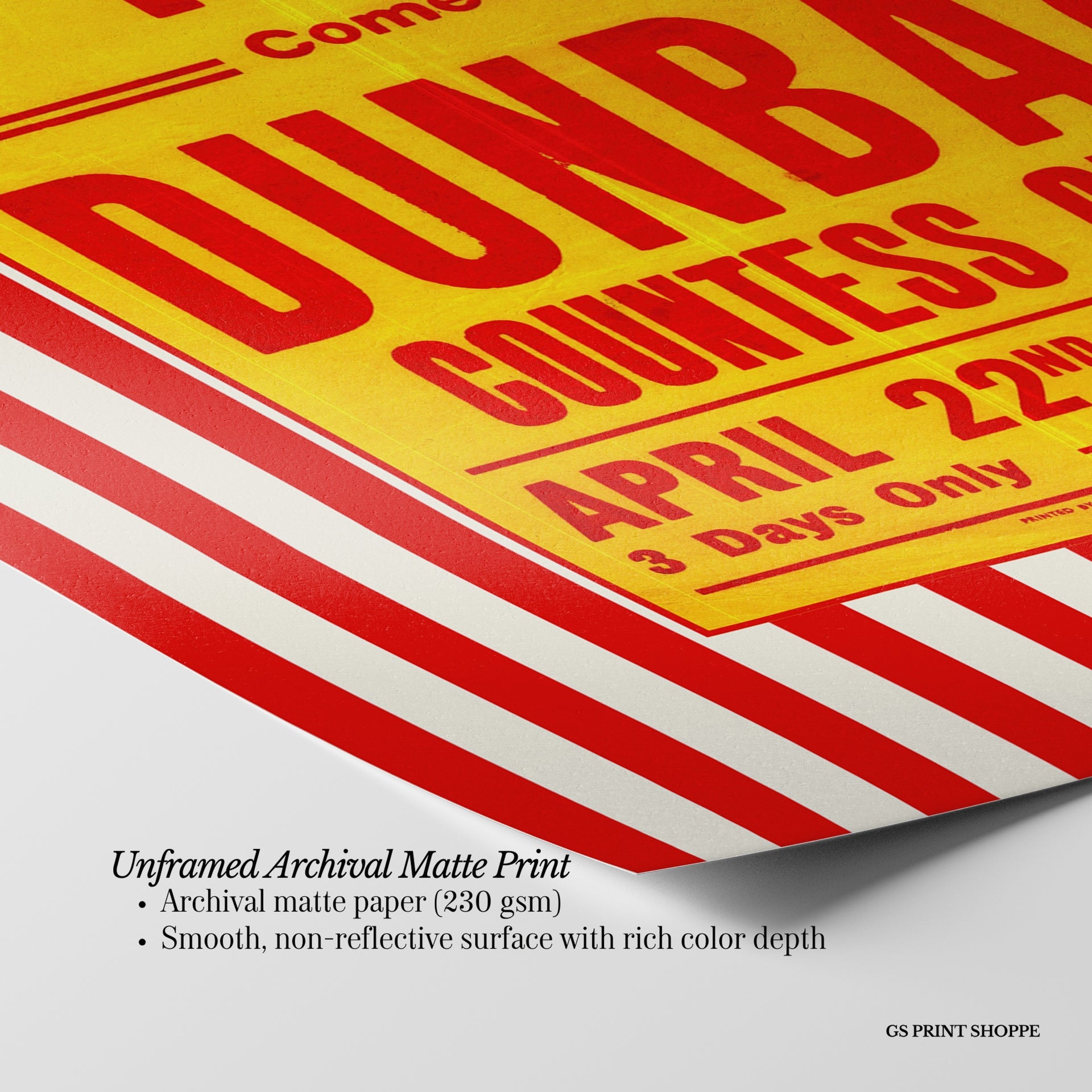 Circus Pinder Stripe Vertical Art Print