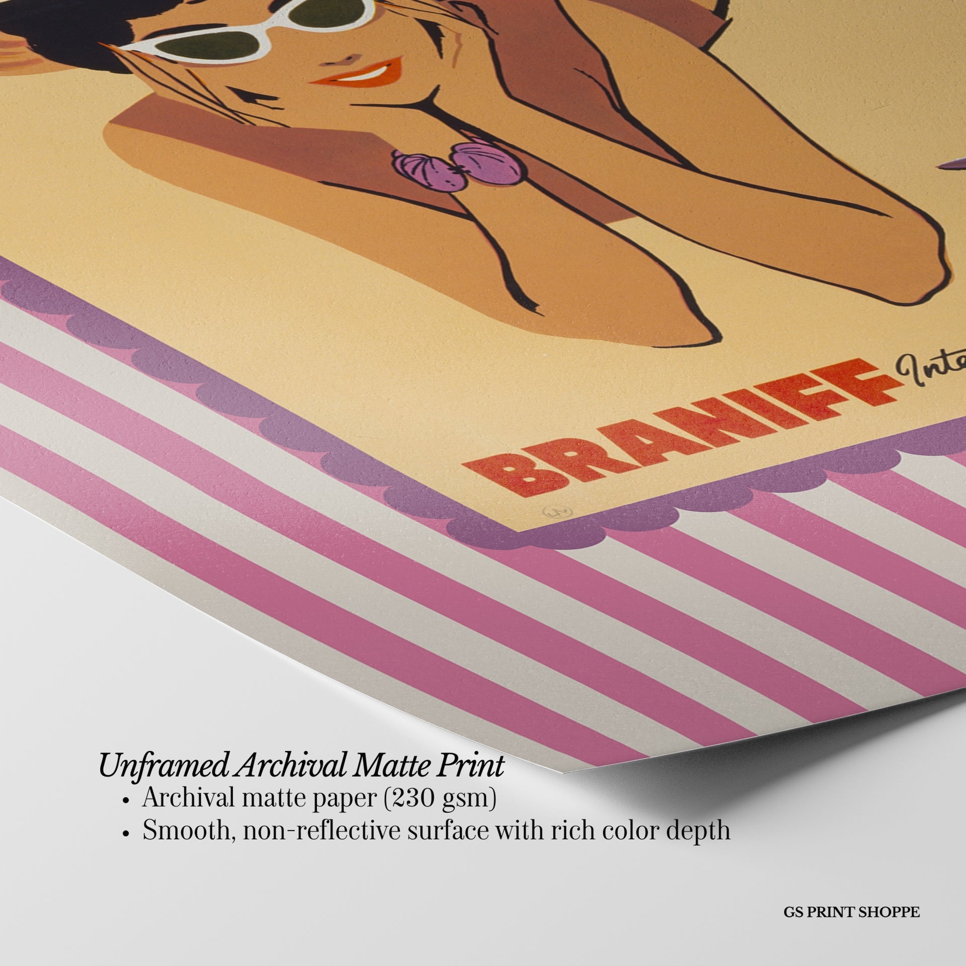 Miami Vintage Travel Vertical Art Print