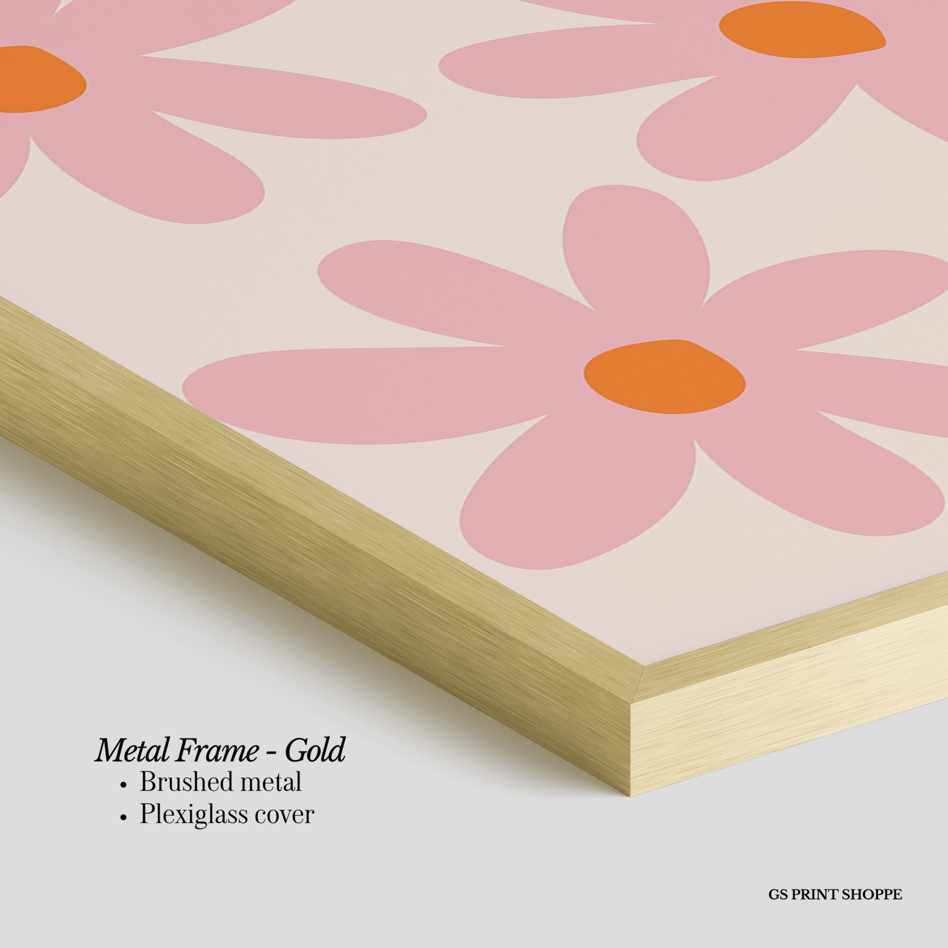 Fun Pink Flowers Vertical Art Print