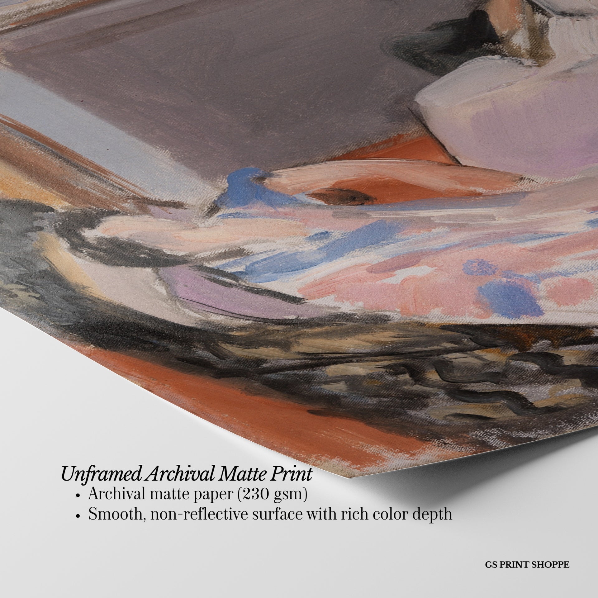 Interior With Two Figures Vertical Art Print