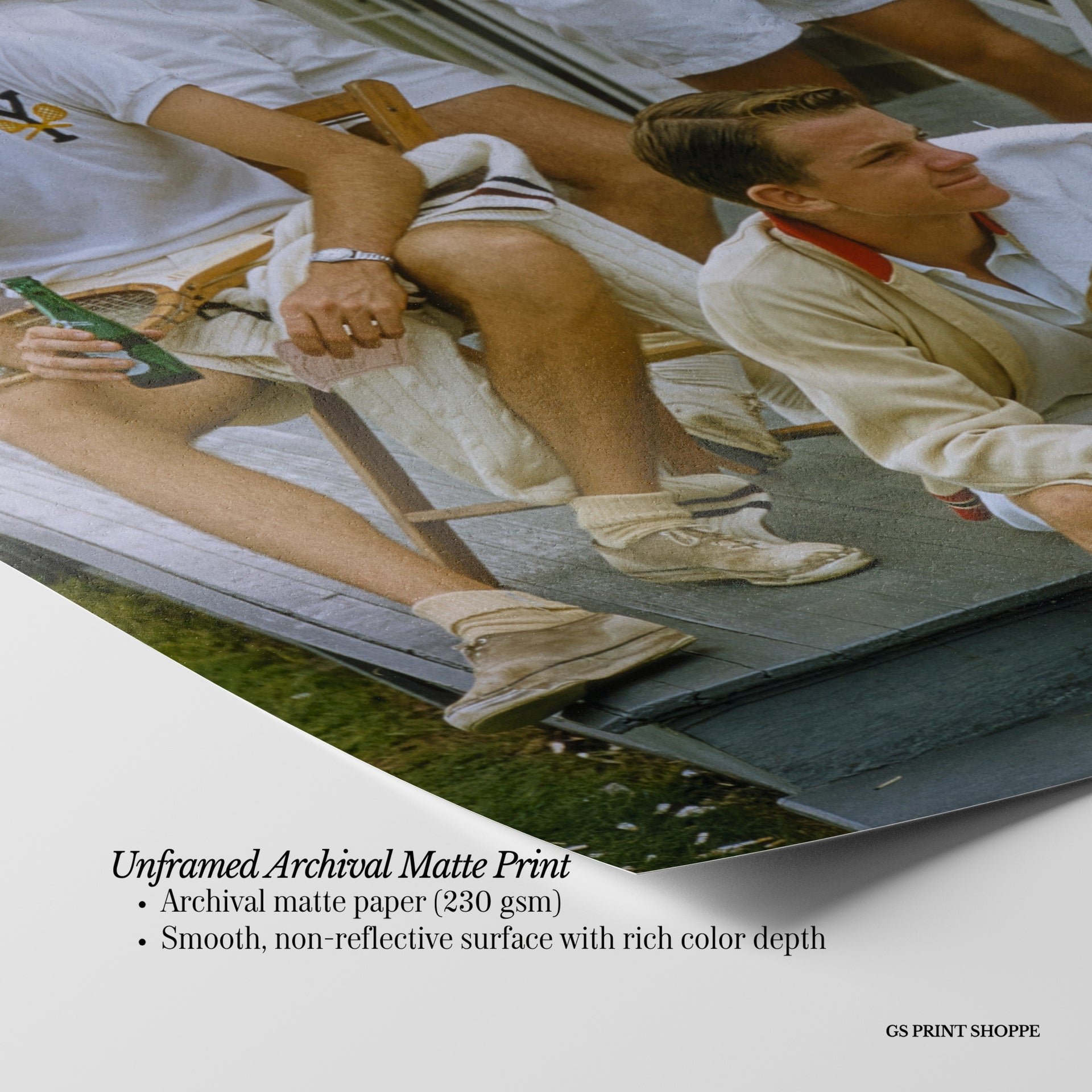 Tennis Team Steps Vertical Art Print