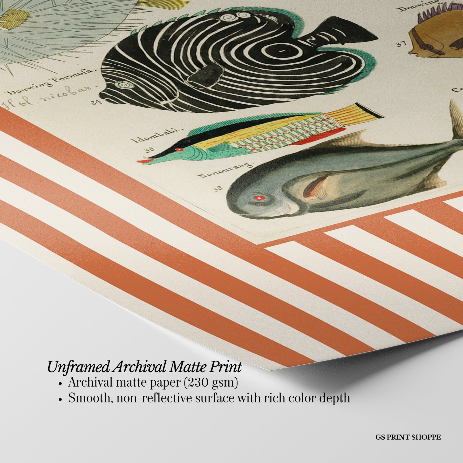 Fish Vertical Vertical Art Print - Red