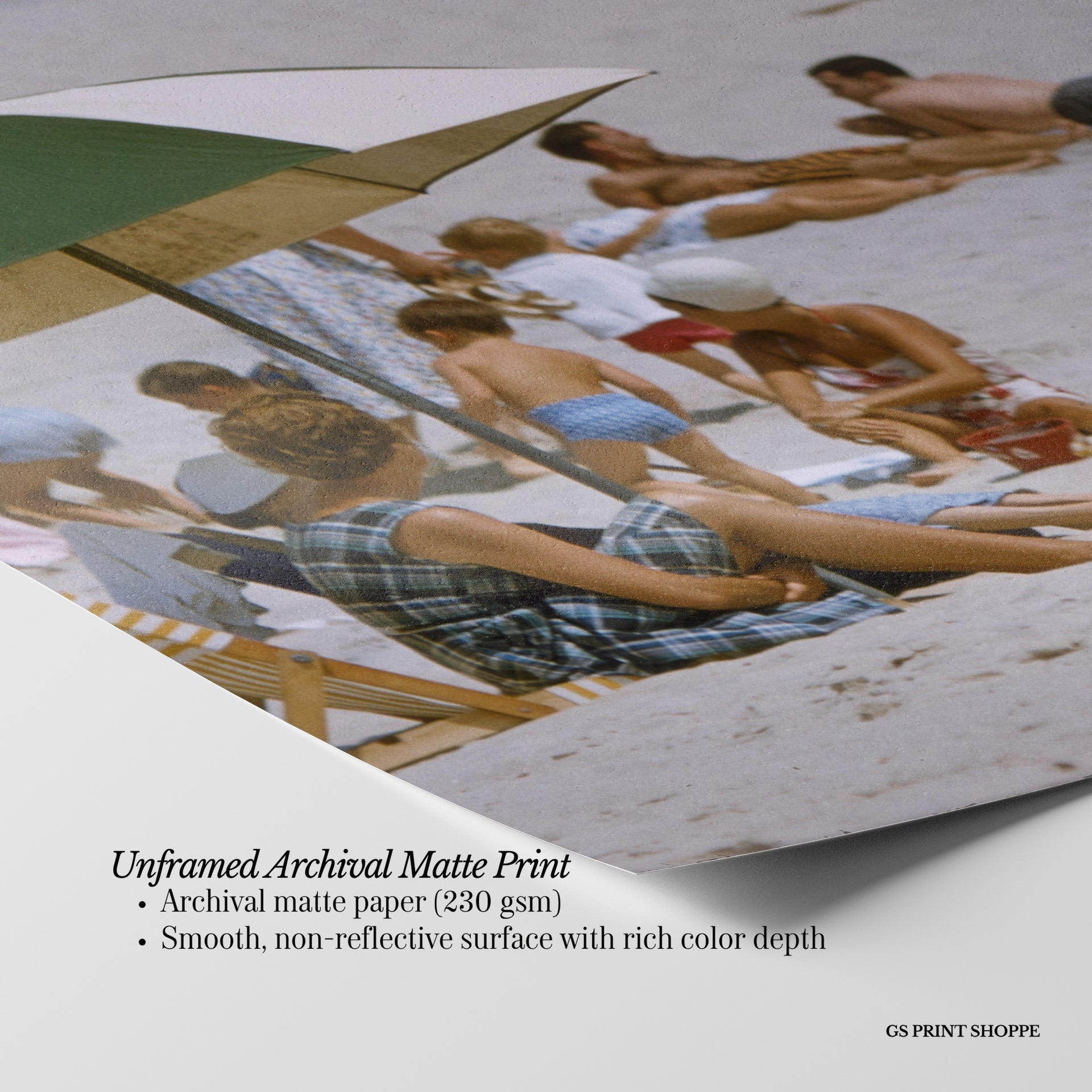 Beach Umbrellas Horizontal Physical Art Print