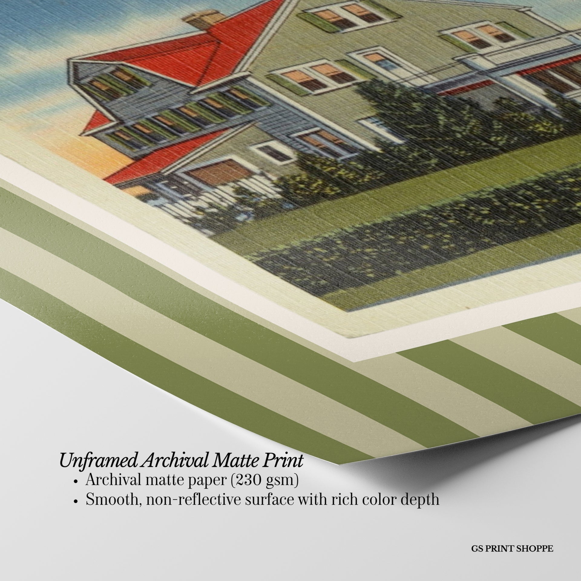 Oak Bluffs Martha's Vineyard Horizontal Art Print
