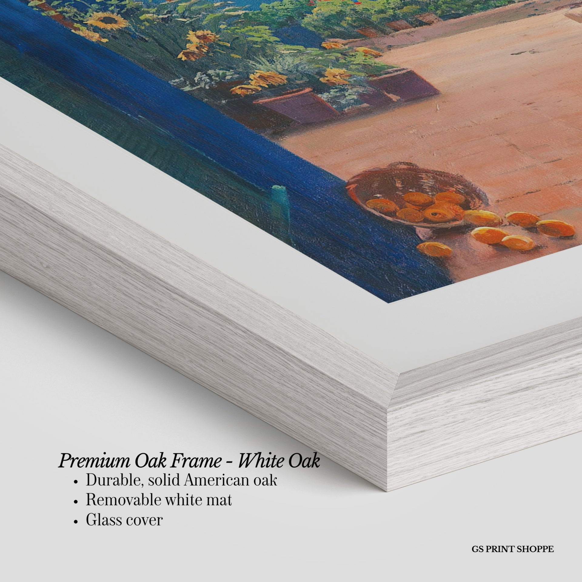 The Blue Courtyard Horizontal Art Print