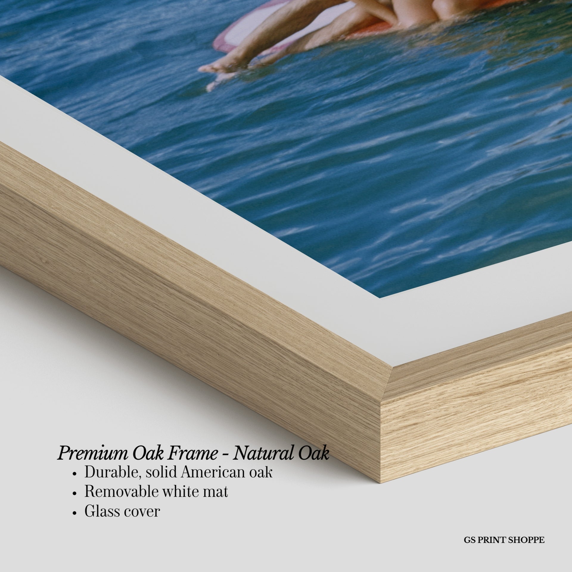 Ocean Surfboard Horizontal Art Print