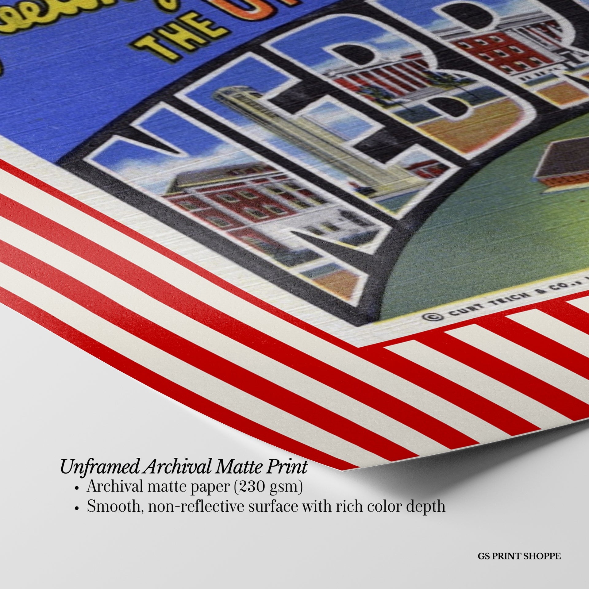 University of Nebraska Horizontal Art Print