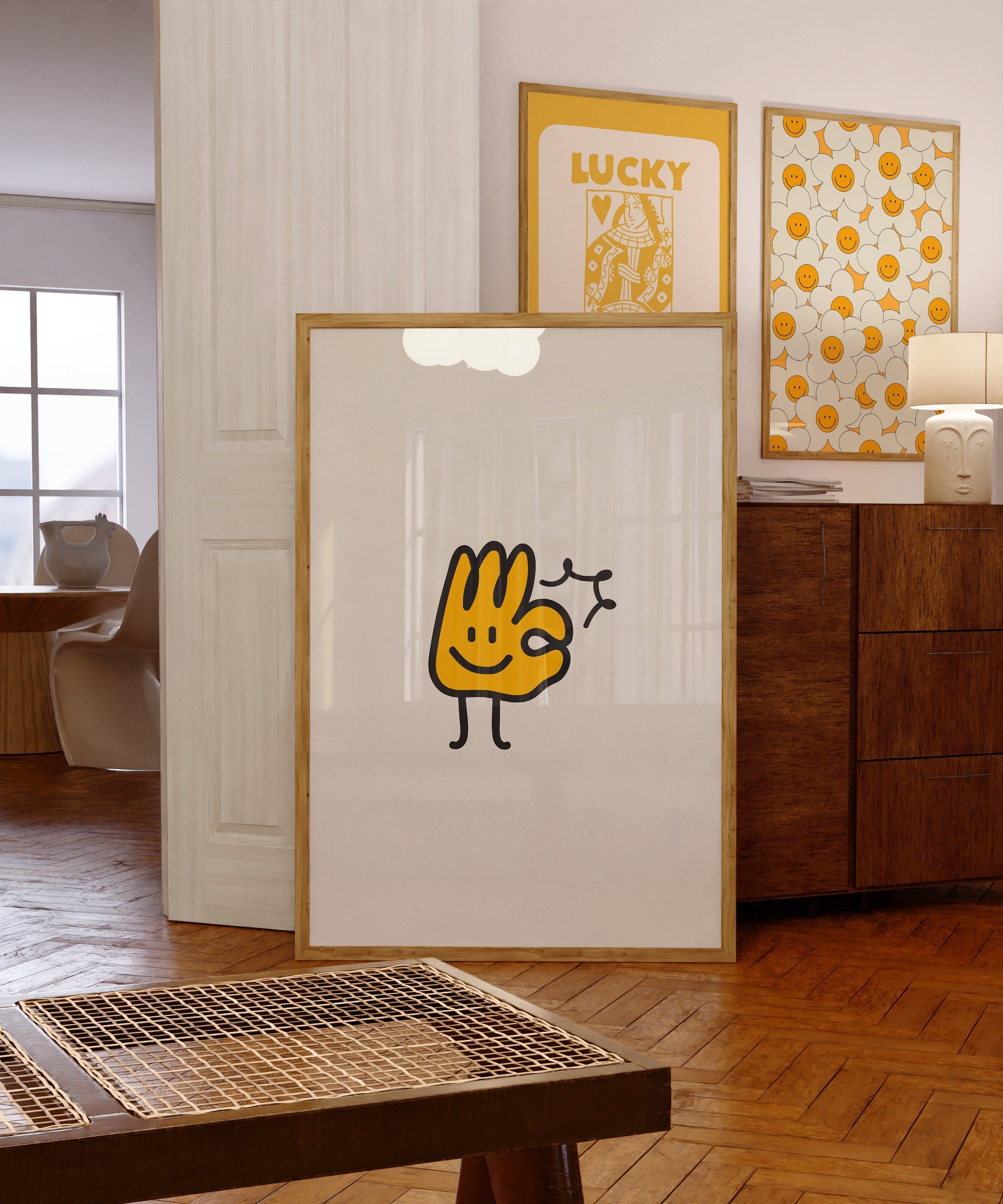 A-Ok, A-Okay, A Okay, Trendy Art Prints, Kids Room Decor, Digital download, Cute Yellow Art Print, Preppy Wall Art, Kid Prints, Minimal Art