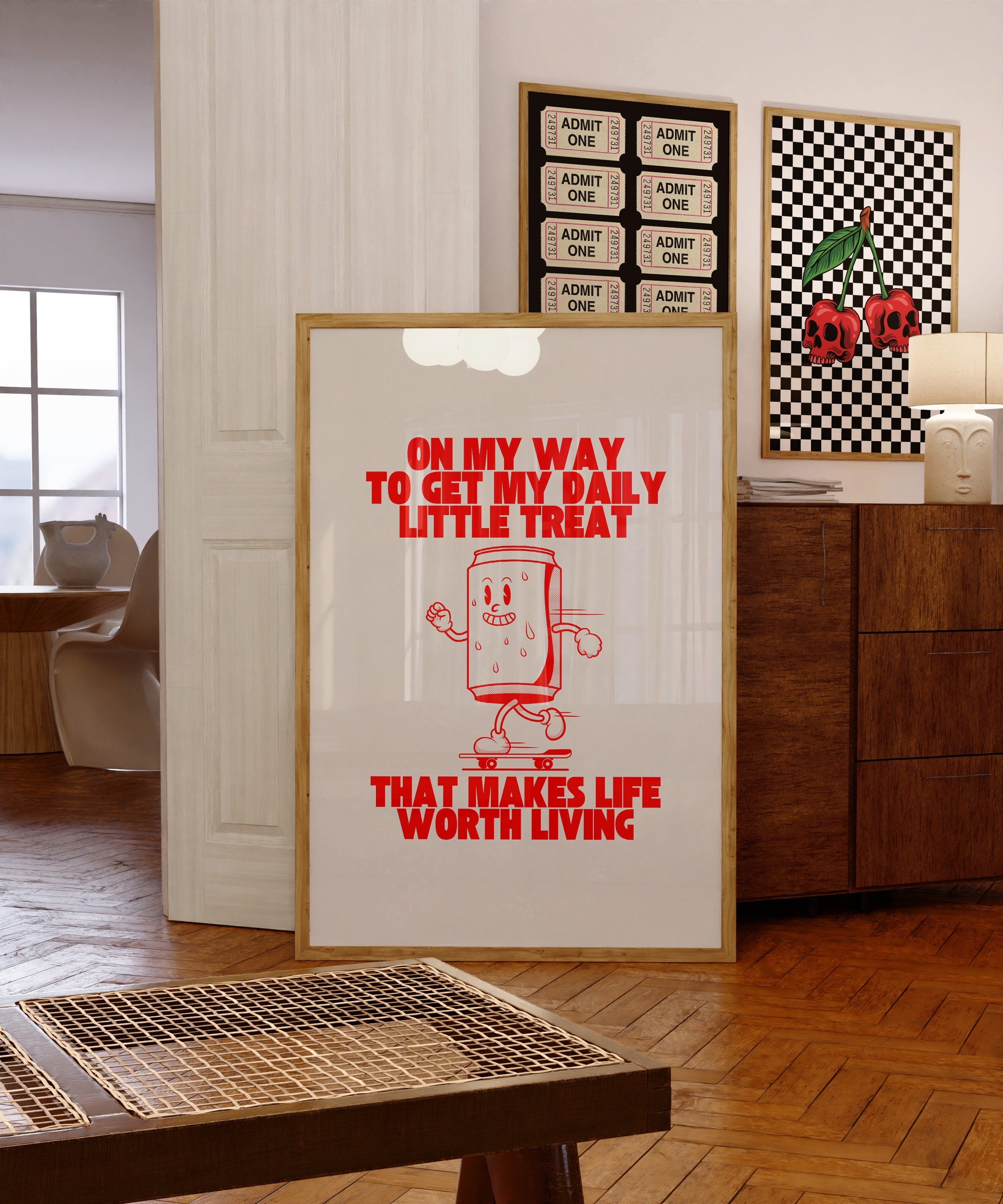 Diet Coke- Digital Download-Wall Print-Retro-Best Diet Coke Art-Large Girly Art-Funny Preppy Art-Soda Art Print-Bar Cart Print-Kitchen Art