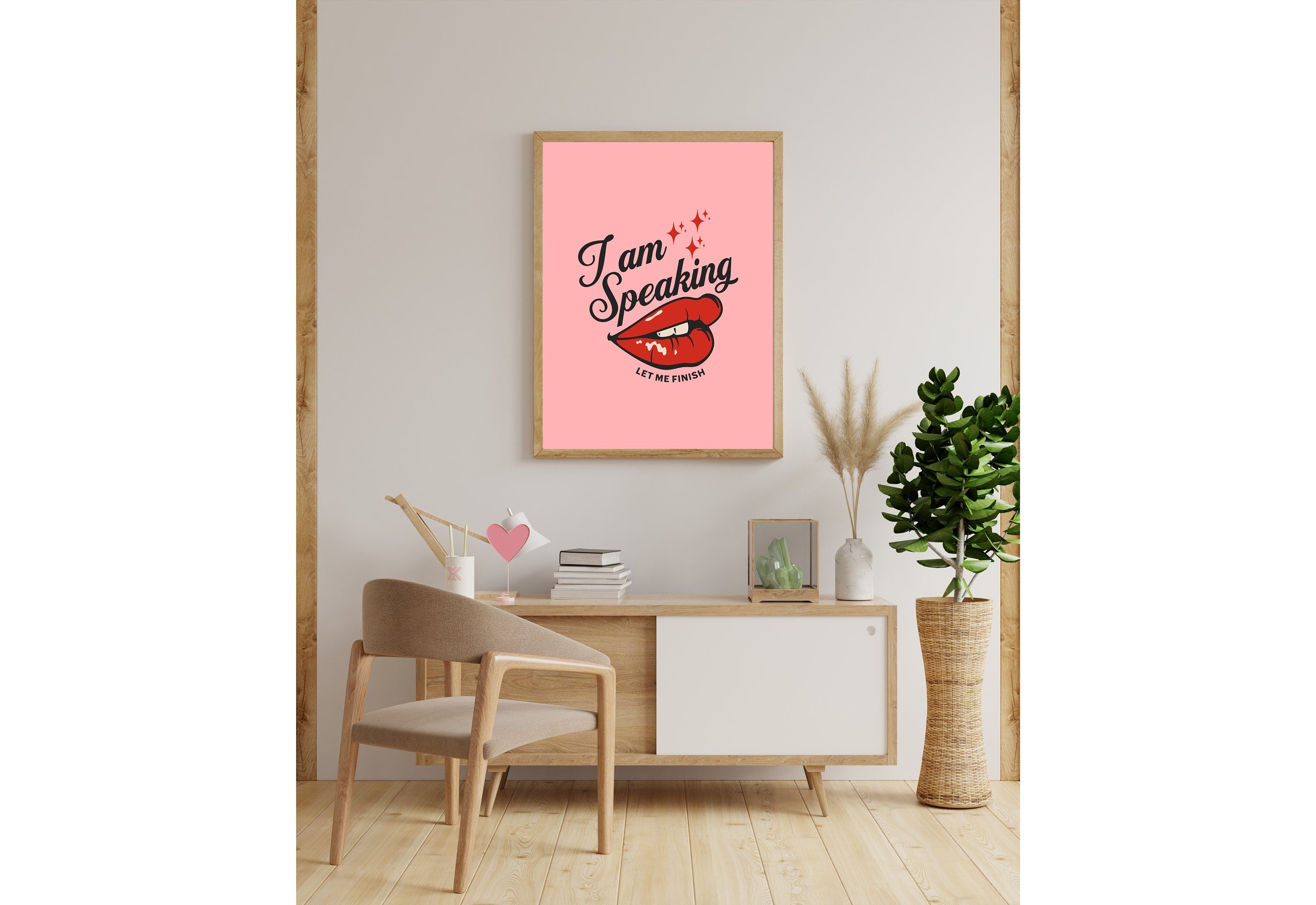 I am Speaking-Digital Prints-Wall Art Print-Typography Art-Downloadable Print-Bar Art Prints-Living Room Decor-Funny Wall Art-Bright Art