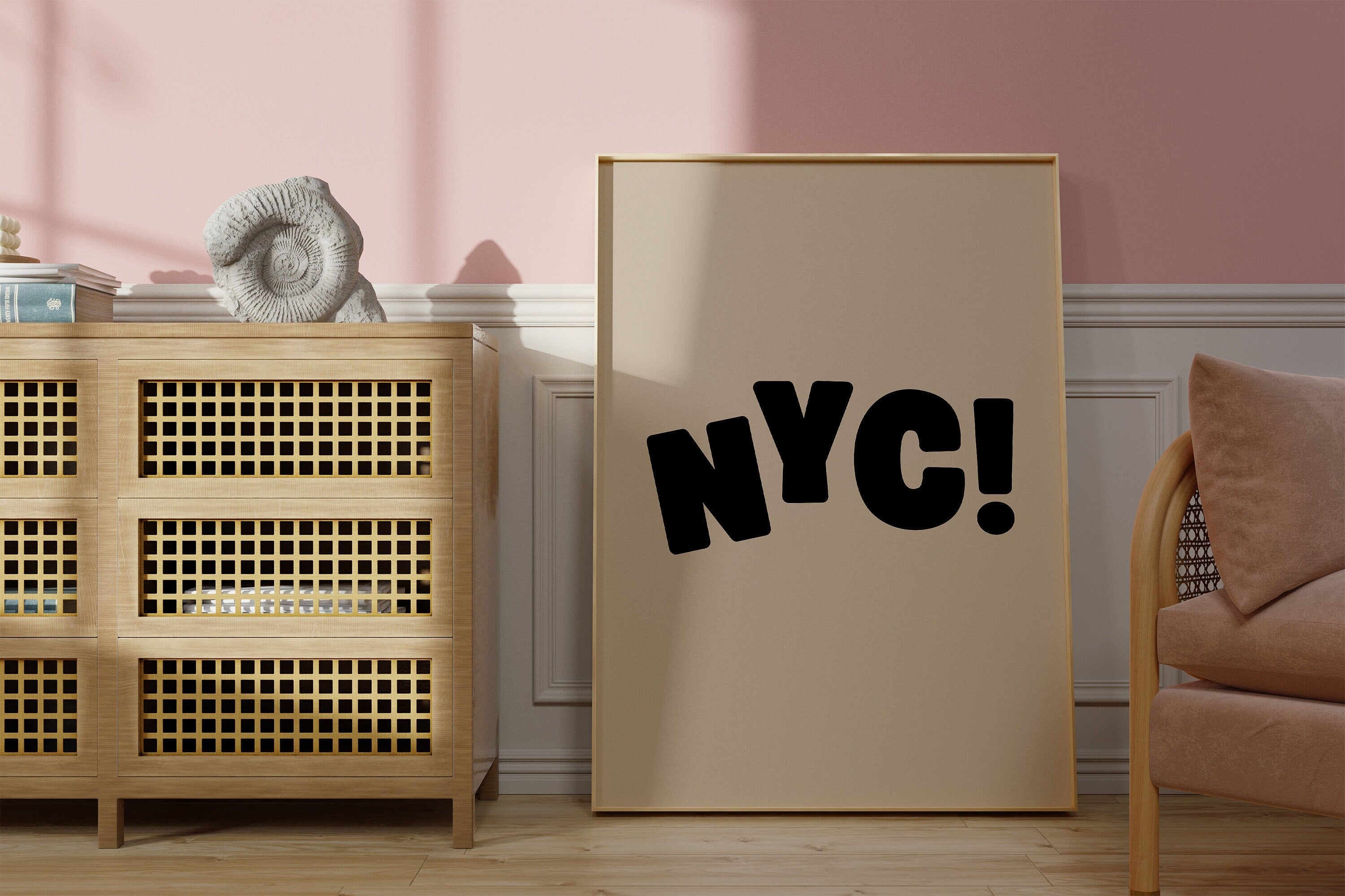 NYC Art Print,Digital Art Download,Black NYC Wall Art,Cute Trendy Art,NYC Posters,New York City Wall Poster,Beige Posters