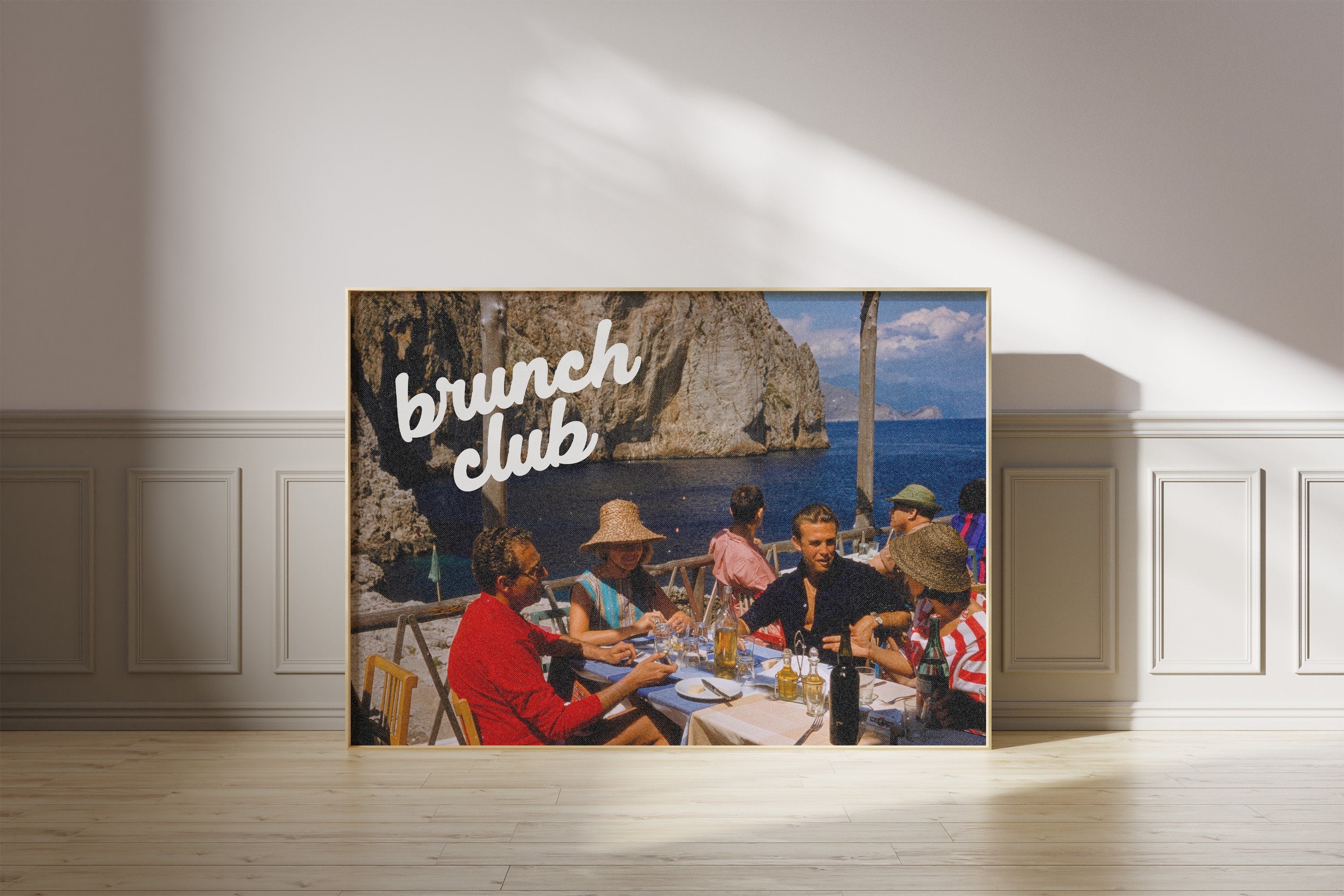 Brunch Club Retro Photo Digital Art Print
