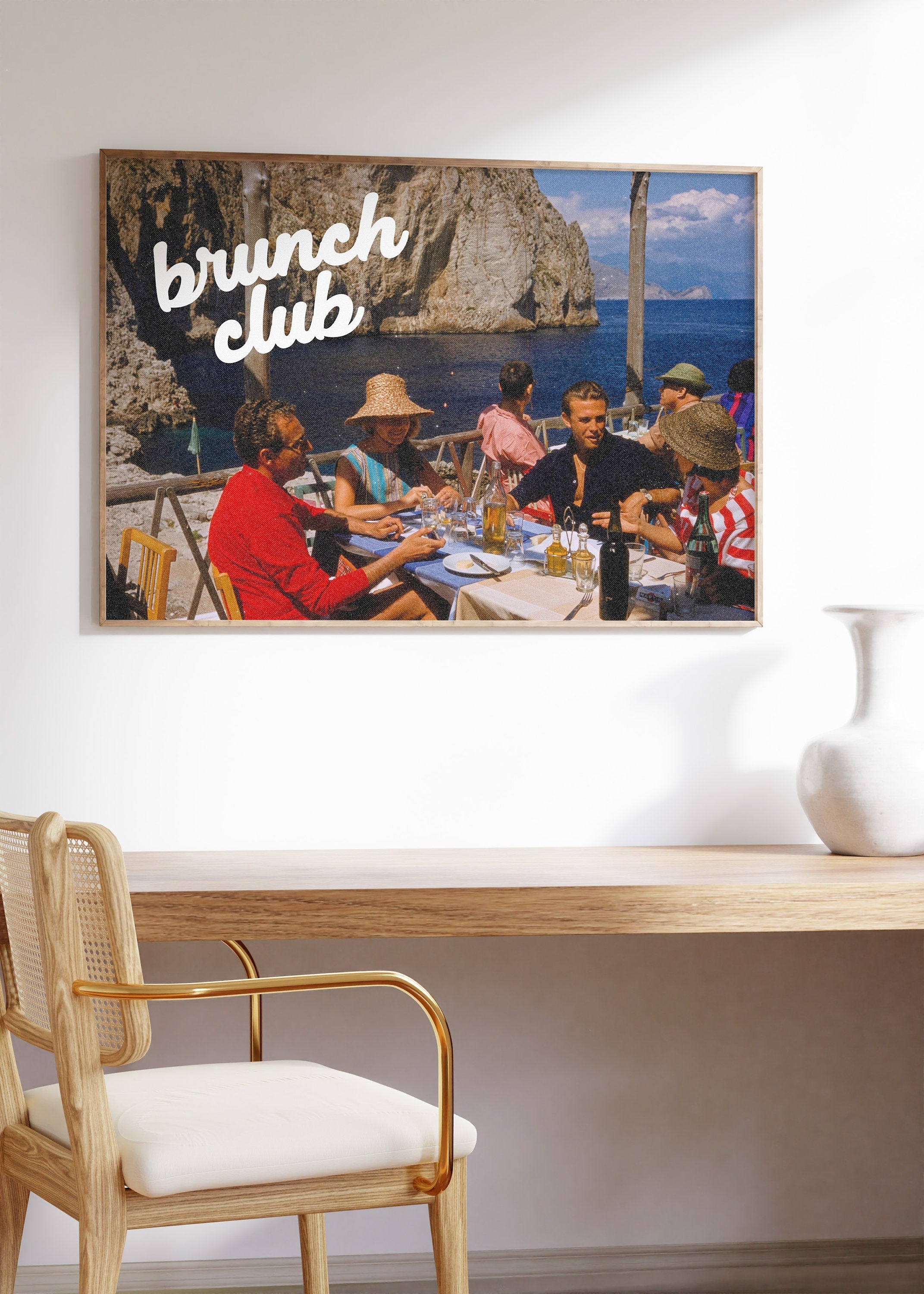 Brunch Club Retro Photo Digital Art Print