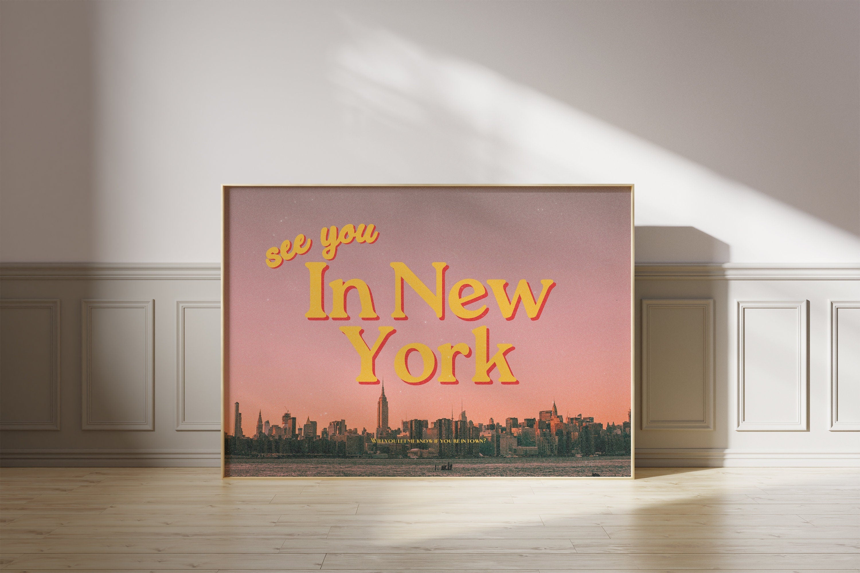 New York Art, New York Print, New York Apartment Art, NYC art print, gs print shoppe, NYC posters, new york city decor, sunset art print