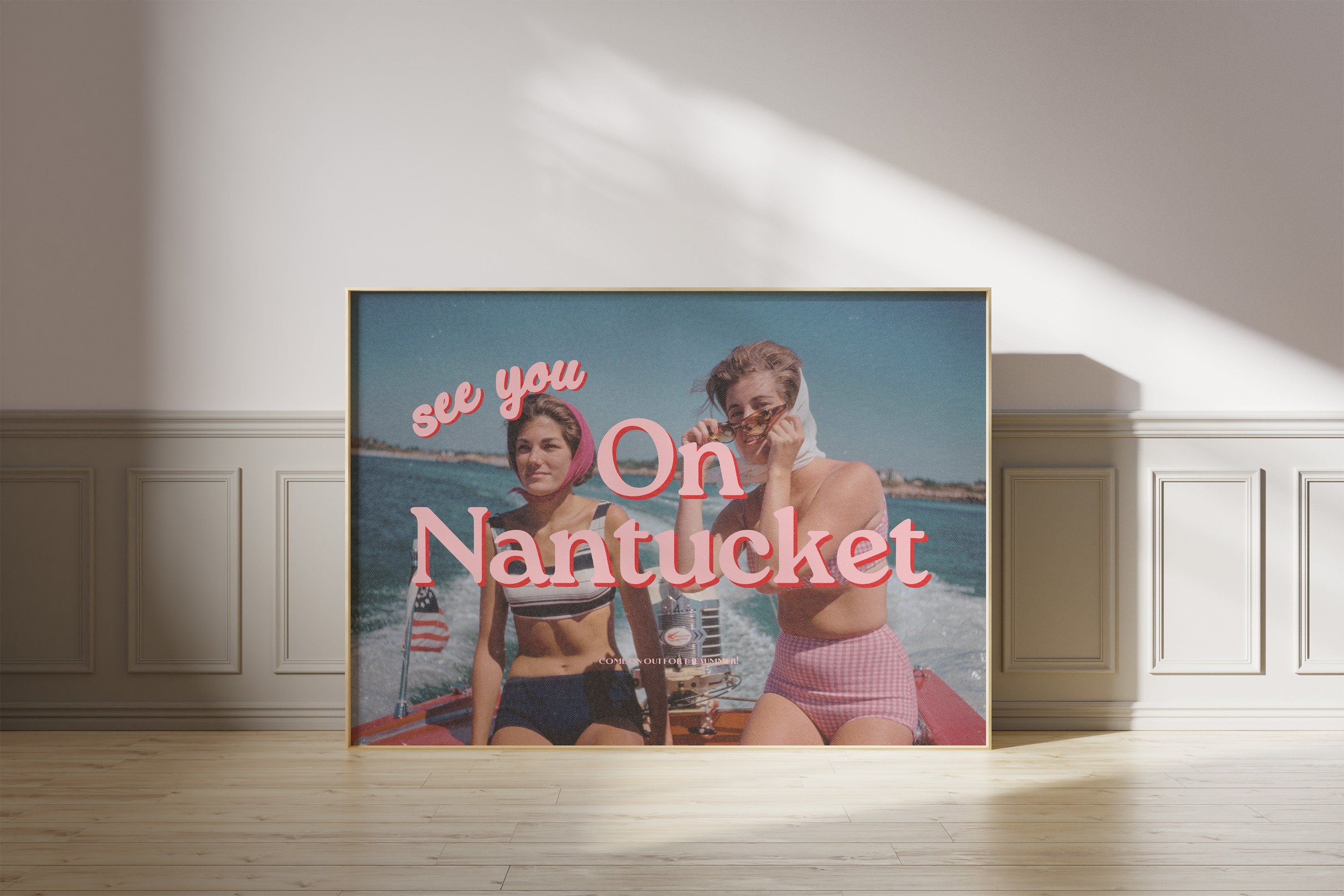 Digital Art Print, See you on Nantucket, Nantucket Photo, Nantucket Poster, Nantucket Art Print, Vintage Photo Art, Vintage Art Print