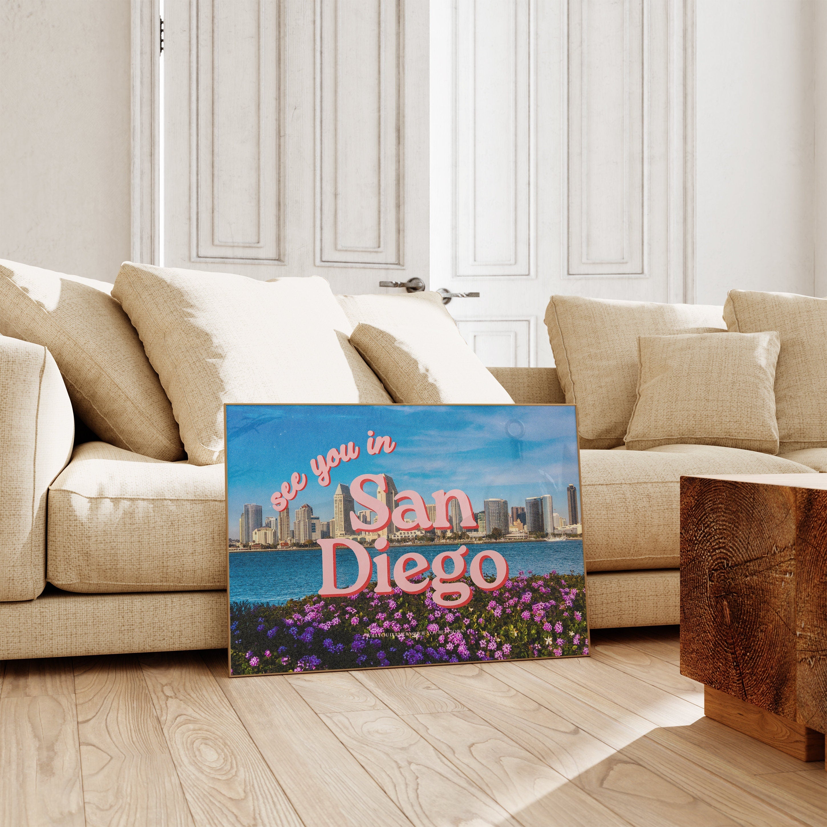 See you in San Diego, san diego poster, san diego art print, san diego art, digital download, california posters, gs print shoppe