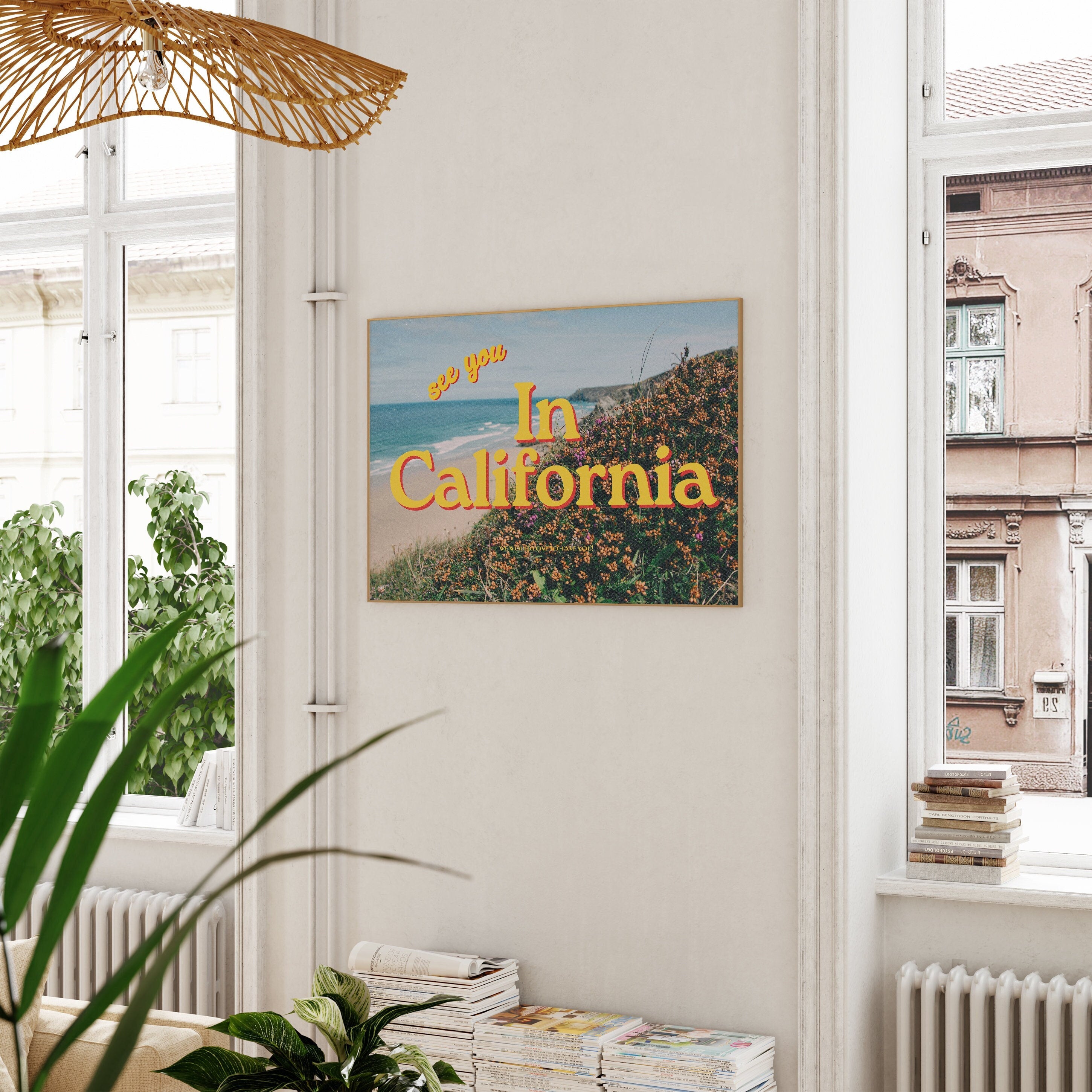 Grainy Retro Print,Digital Art Prints,California Art,Retro Photograph Prints,Retro Photo Art Print,Preppy Art,Trendy Art Print, CA Print