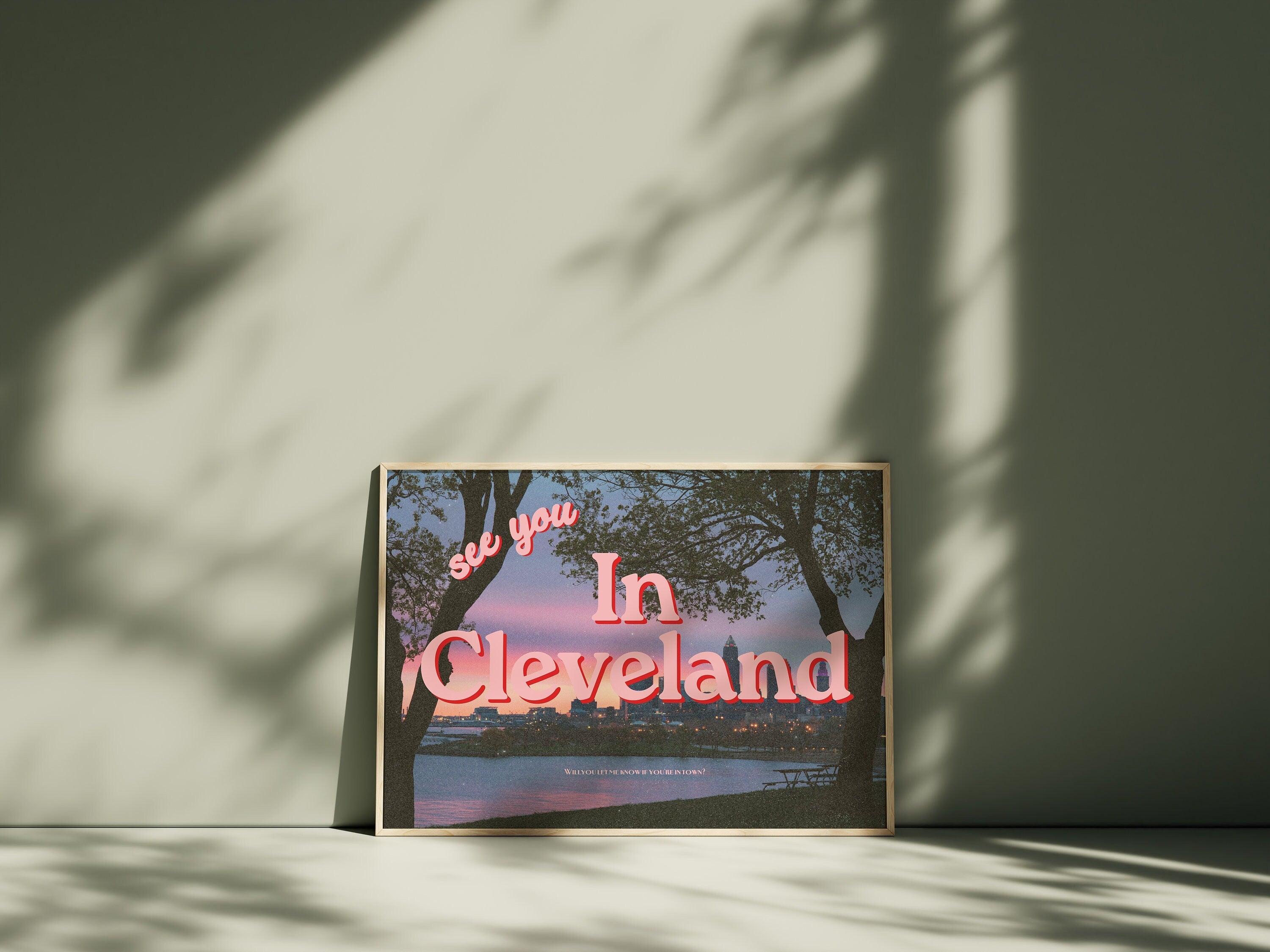 See you in Cleveland Retro Photography Horizontal Digital Art Print